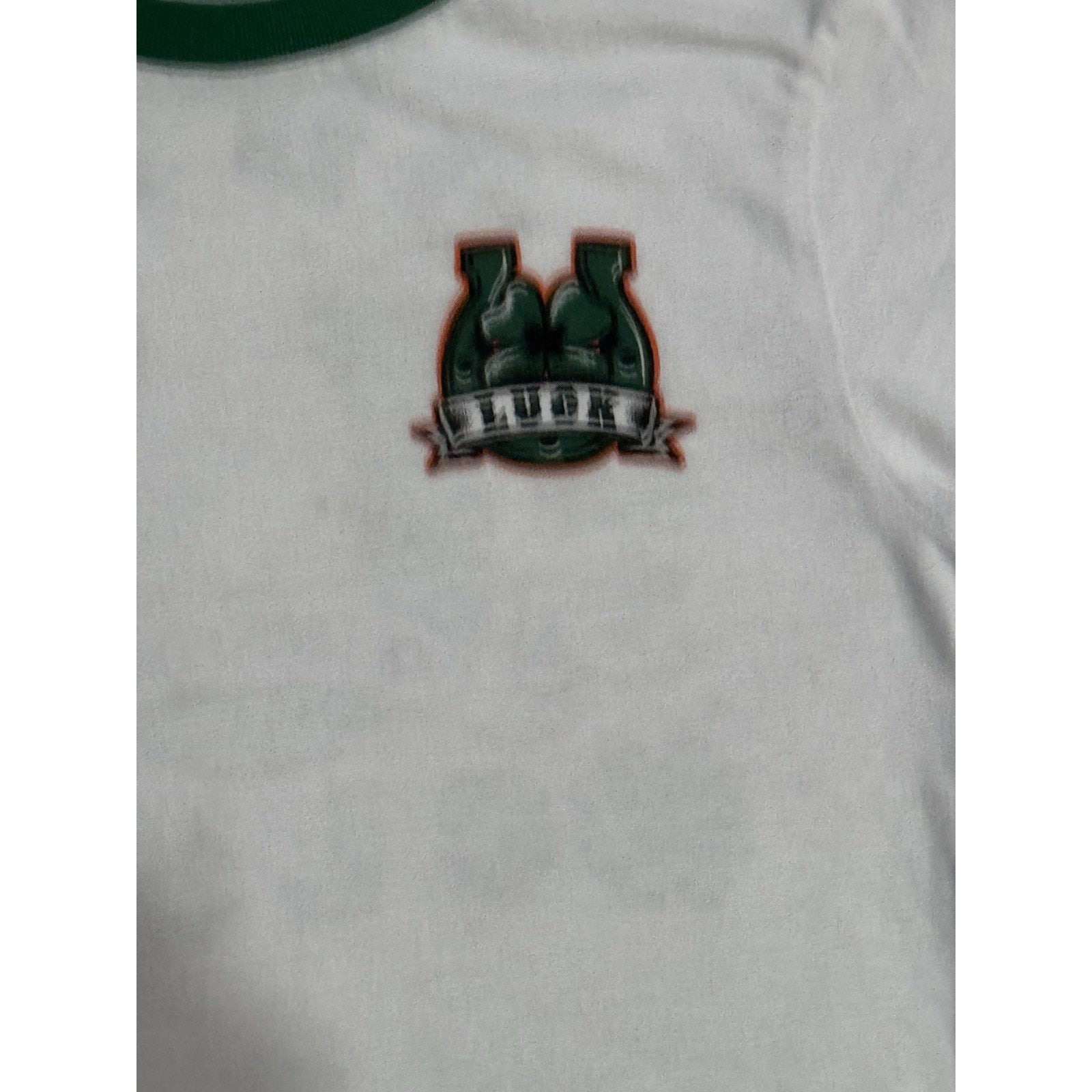 St Patrick's Day Shirt Boys Small White Green Good Luck Club Shamrock Celebrate