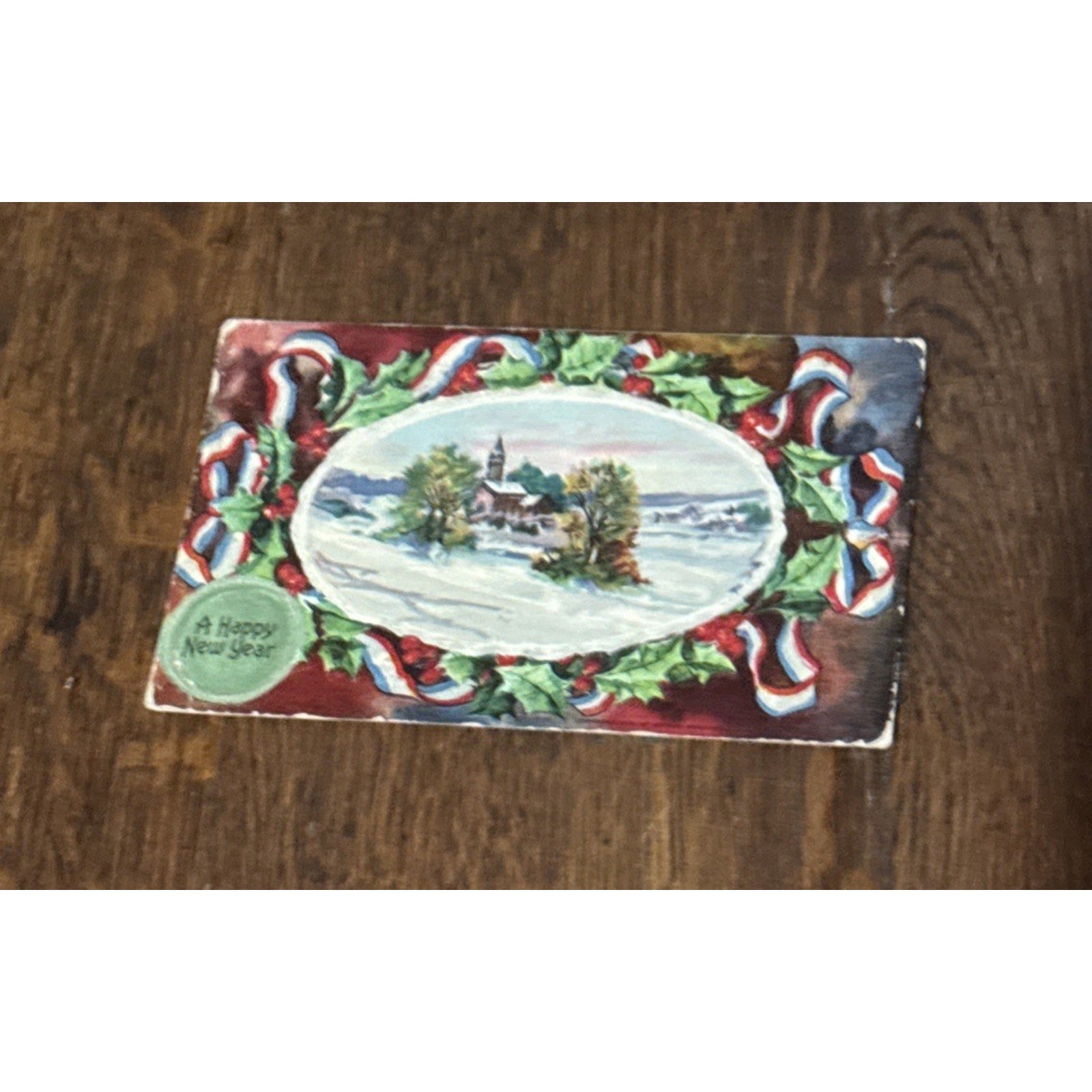 Vintage Happy New Year Postcard, Signed, Not Postmarked