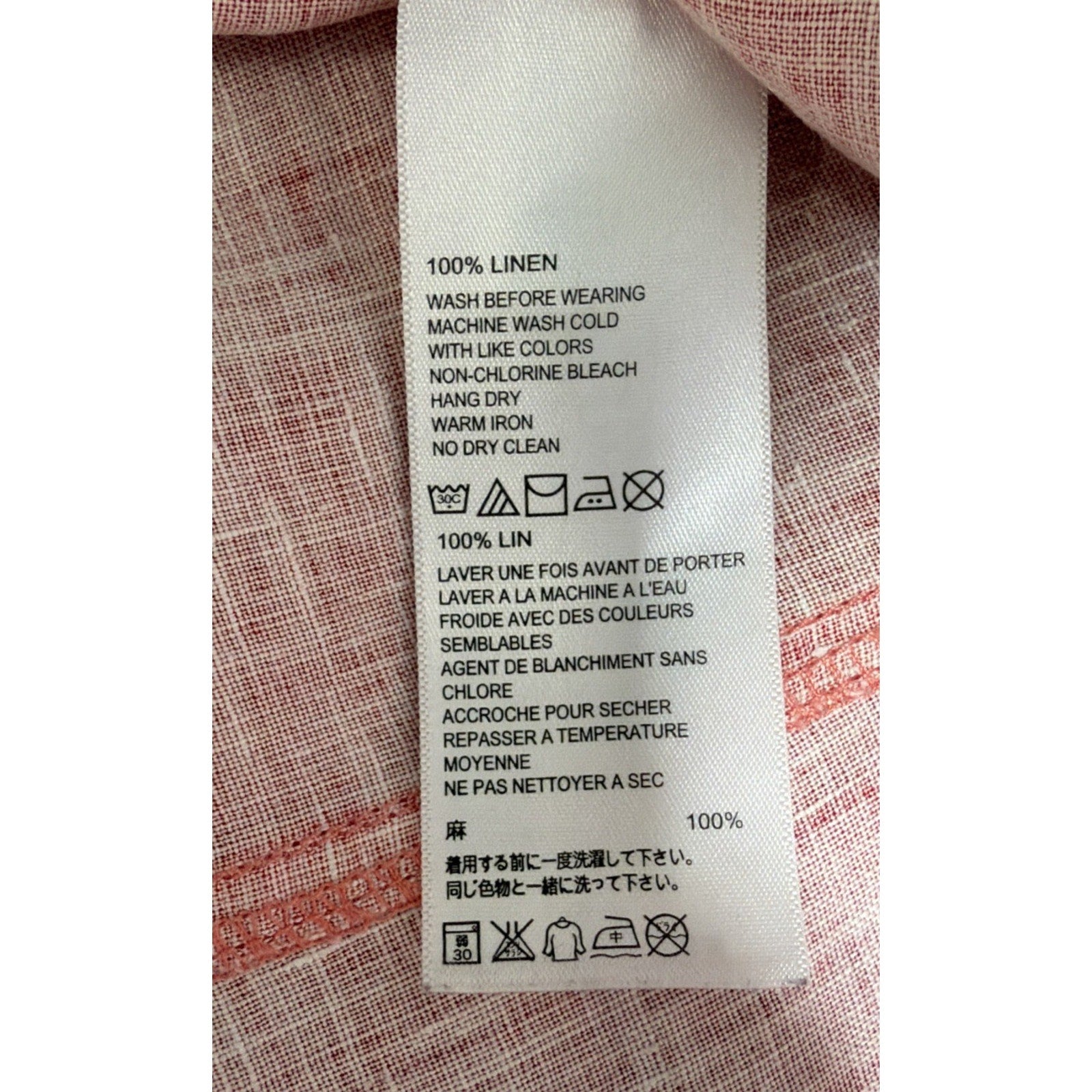 Tommy Bahama Womens 100% Linen Shirt Button Coral Beach Resort Wear Casual Small