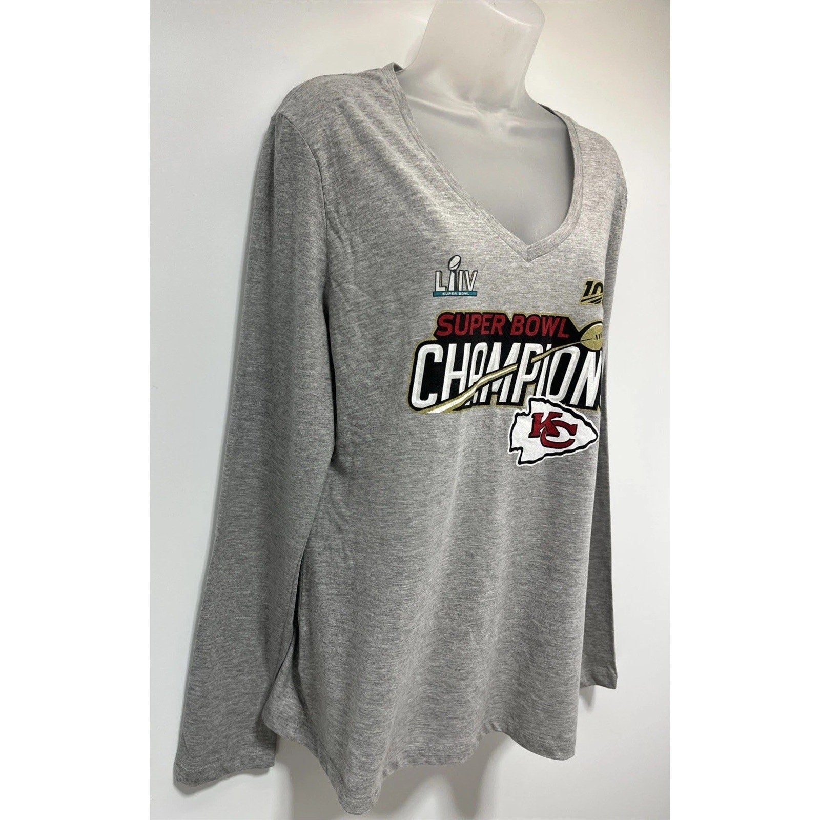 Fanatics Kansas City Chiefs Womens Long Sleeve Shirt Super Bowl LIV Champs XL