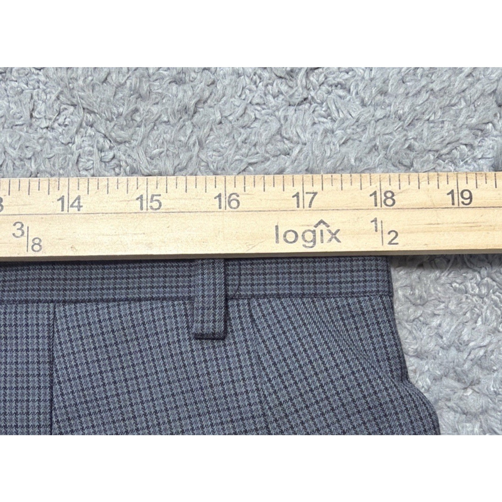 Michael Kors Herringbone Dress Pants Mens 36x29 Gray Straight Leg Flat Front