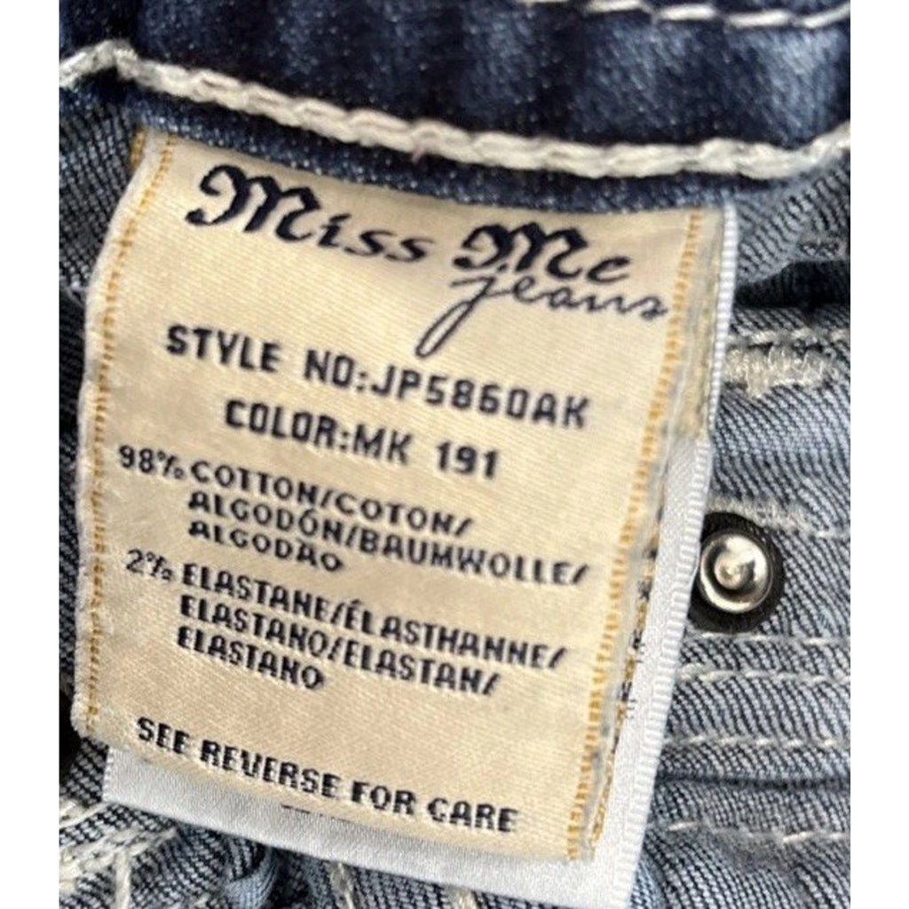 MISS ME Ankle Skinny Jeans Thick Stitch Size 28 28x29 JP5860AK
