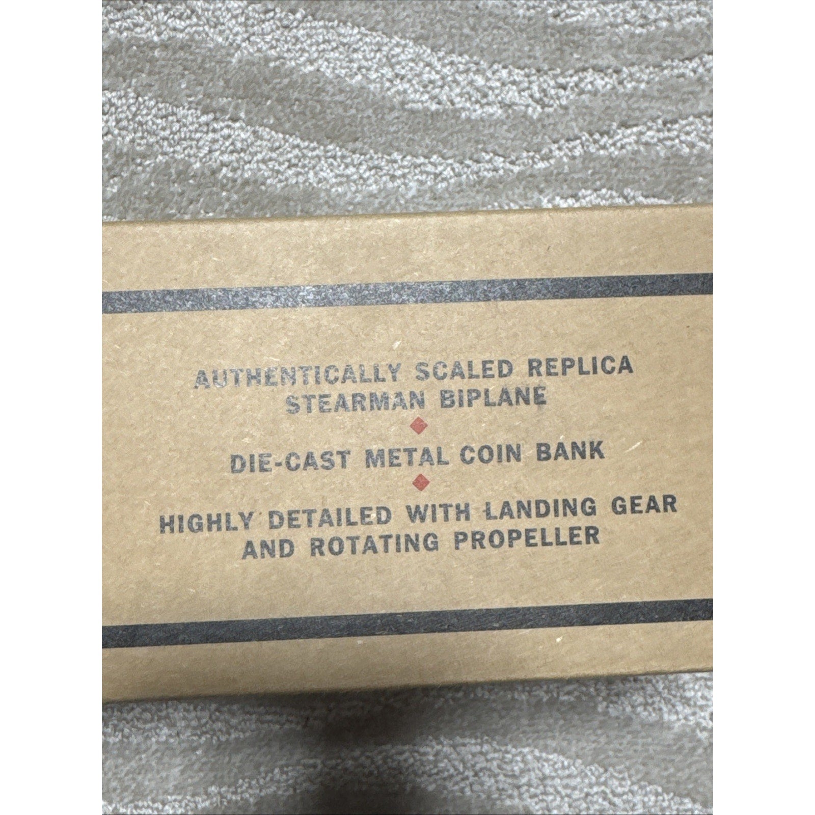 ERTL Wings of Texaco 1931 Stearman Biplane Coin Bank #3 NIB F121 Die Cast