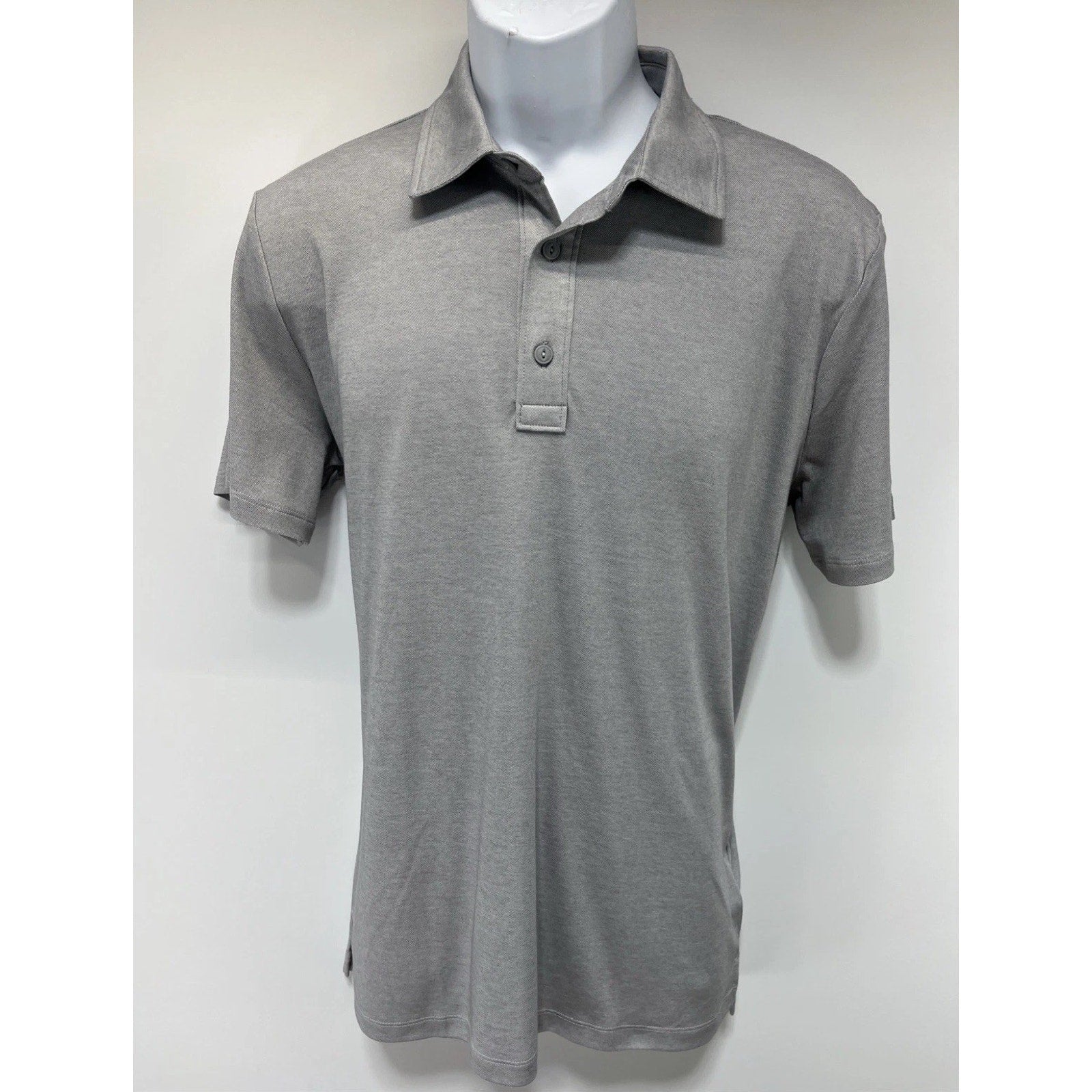 American Eagle Jersey Polo Shirt Mens M Gray Short Sleeve Soft Preppy Casual