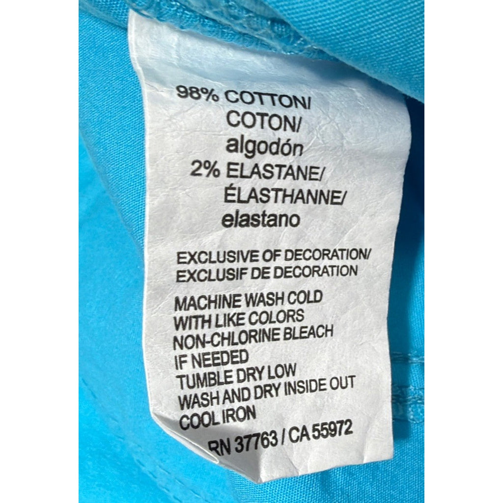 New Rafaella Pants Womens 14 Blue Modern Weekend Capri Low Rise Straight Hip