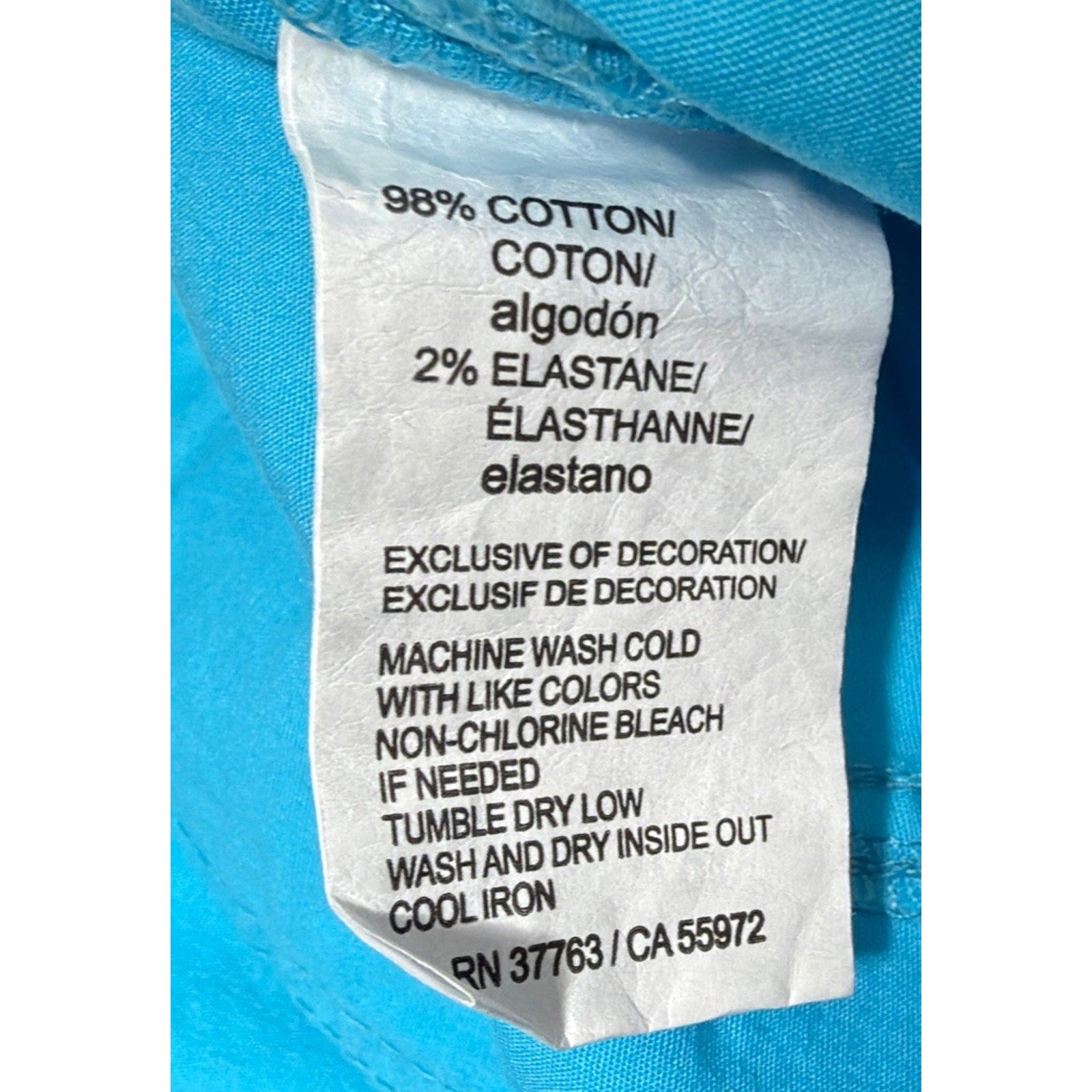 New Rafaella Pants Womens 14 Blue Modern Weekend Capri Low Rise Straight Hip