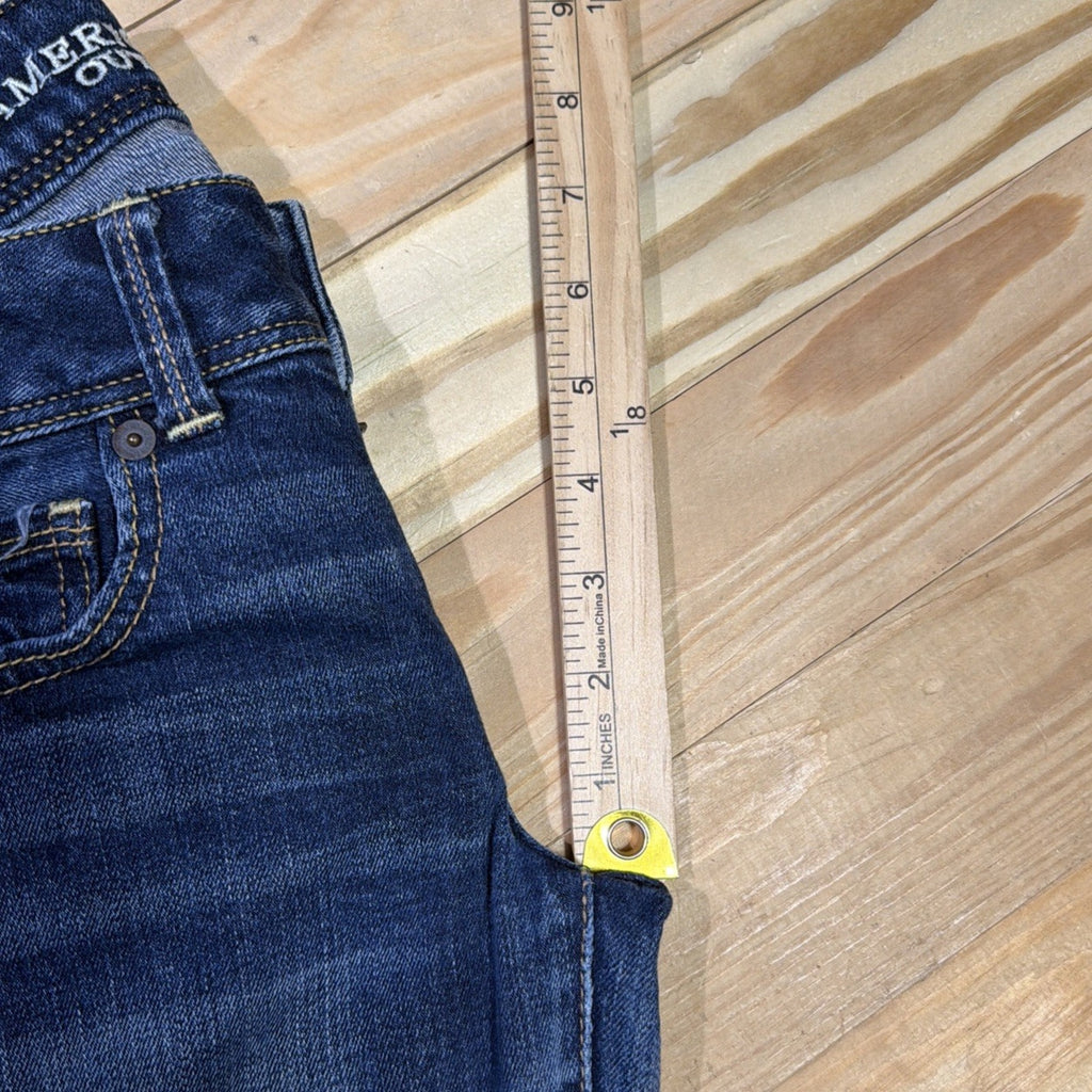 American Eagle Jeans Women 6 Short Kickboot Low Rise Stretch Denim 27x30