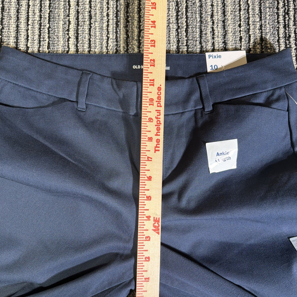 Old Navy NWT Womens Pixie Never Fade Ankle Skinny Pants Navy 10