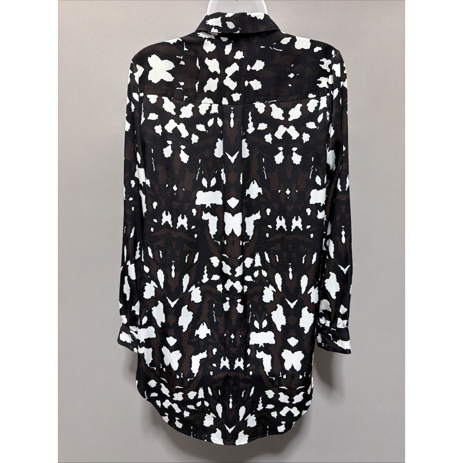 Express Shirt Womens S Black Button Front Long Sleeve Tunic