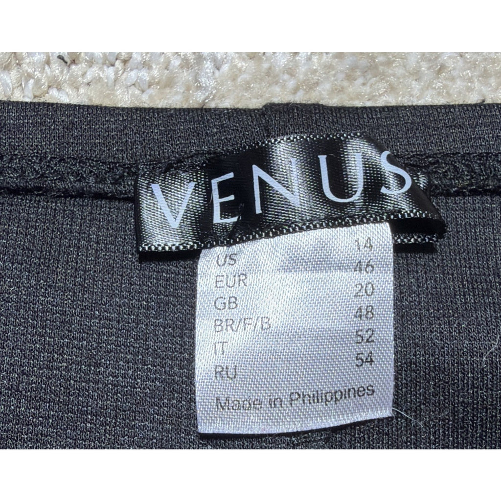VENUS Sexy Y2K Sequin Camisole Tank Top Sz 14 Gold Black V-Neck Cami