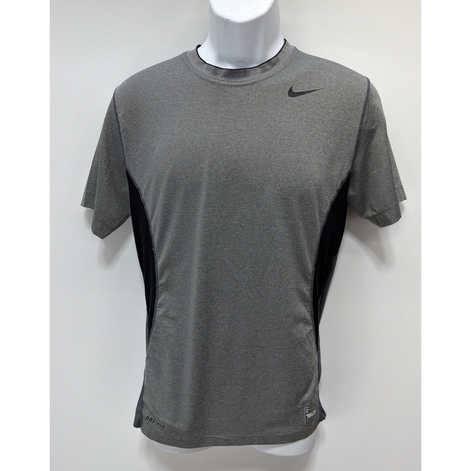 Nike Pro Combat Fitted T Shirt Dri Fit Sz Medium Gray