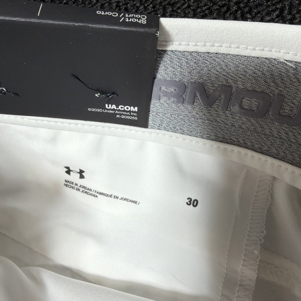 Under Armour Golf Shorts Mens 30 White UA Drive Performance 10" Inseam 1364409