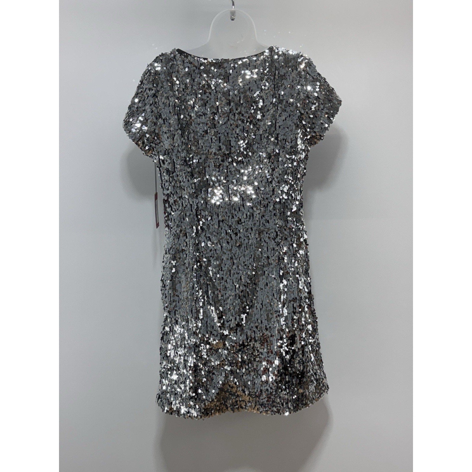 NEW Womens Vince Camuto Sequin Dress Size 8 Silver Black dress NWT