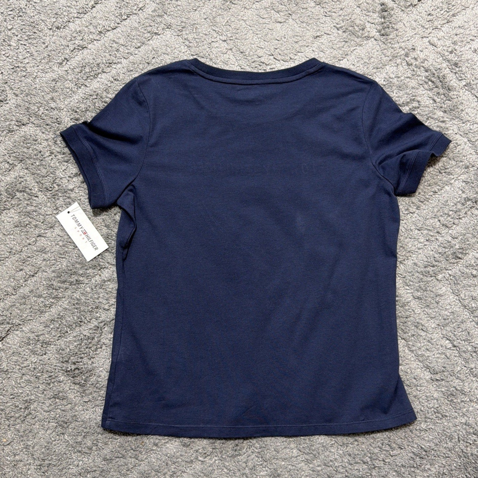 Tommy Hilfiger Sport Women's Embroidered Logo Crewneck T-Shirt Navy M NWT