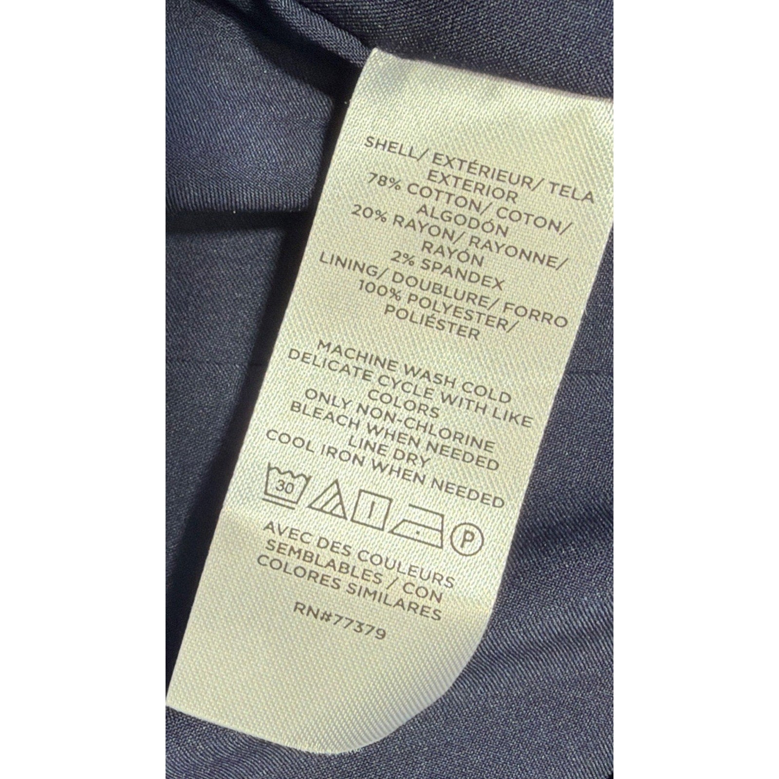 New Ann Taylor Loft Womens 4 Crop Vest Lined V Neck Pockets Stretch Navy Blue