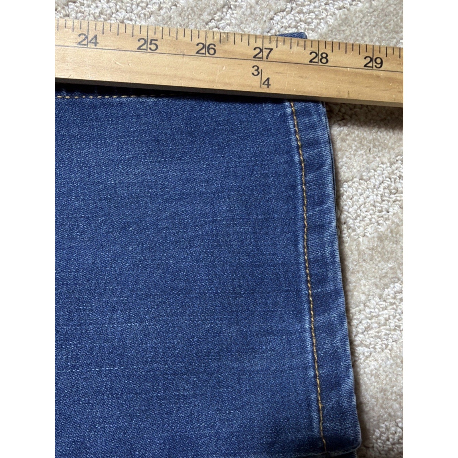 JACHS New York Jeans Men's 38x29 Blue Dark Wash Straight Leg Jeans Actual 37x28