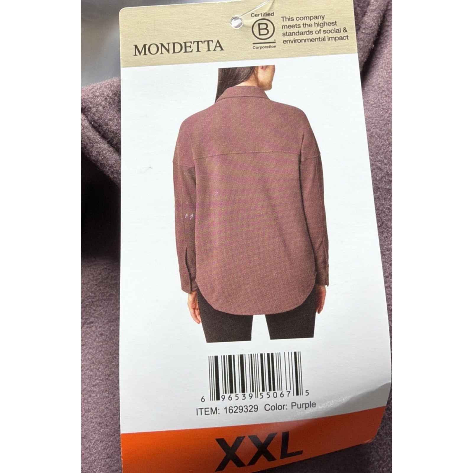 Mondetta women cozy warm fleece oversized fit snapbutton shirt jacket XXL New!