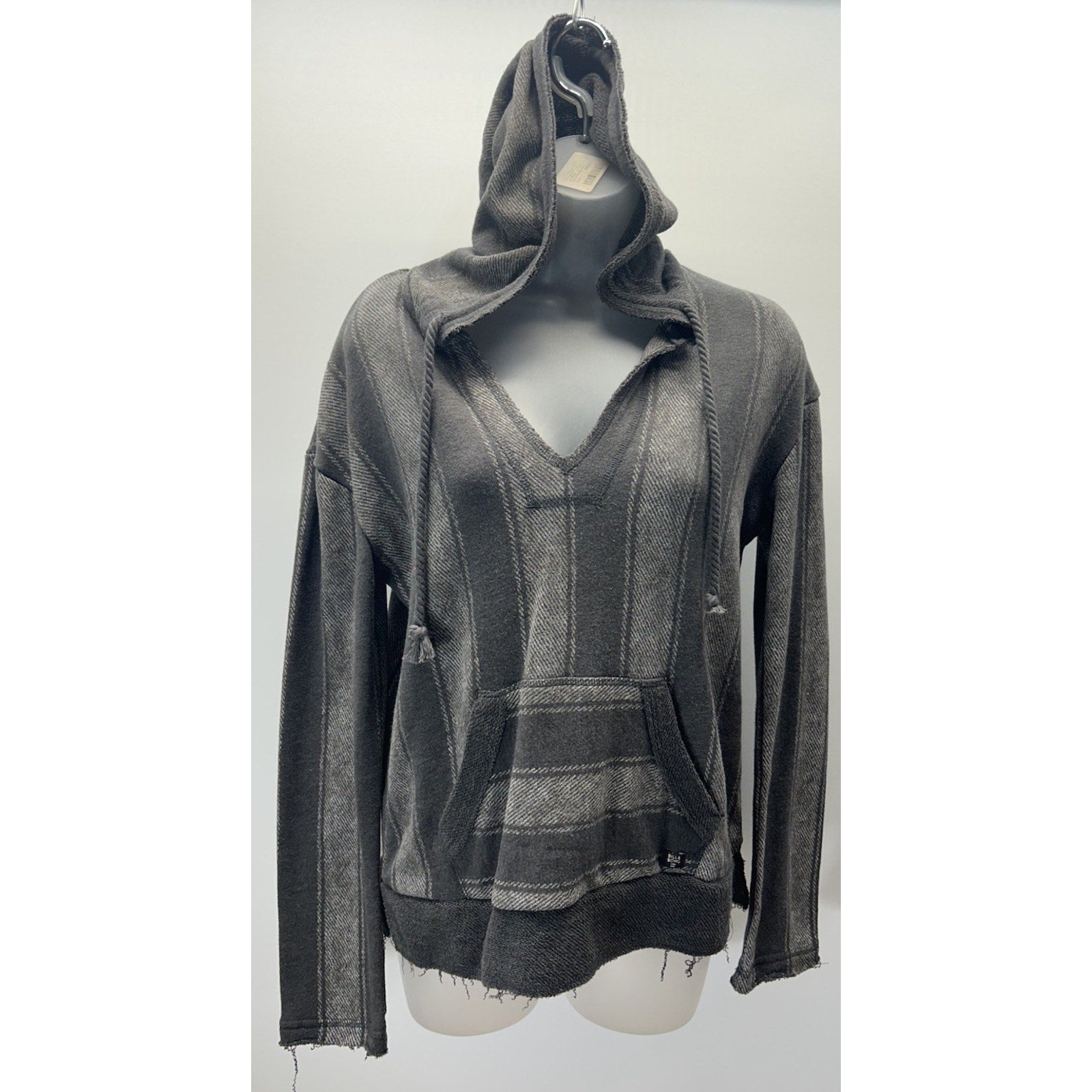 Billabong Hoodie Terry Pullover Grey Beach Stripe SP NWT