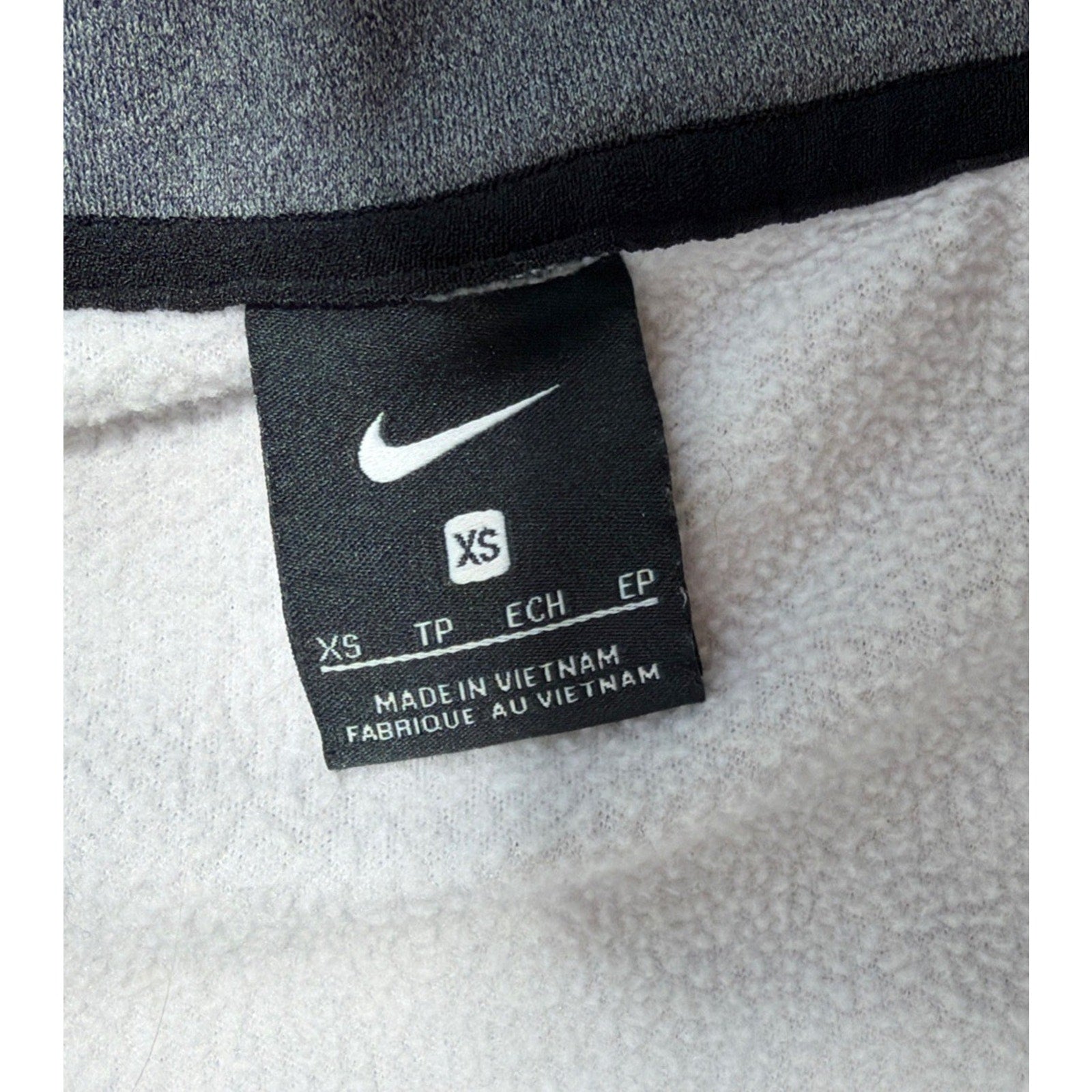 Nike Womens Quarter Zip Fleece Sweatshirt Size XS Gray Excellent