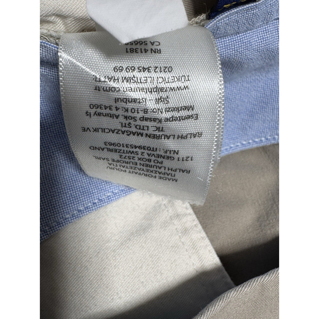Polo Ralph Lauren Mens 46x30 Stretch Classic Fit Chino Pants Khaki Tan Cotton