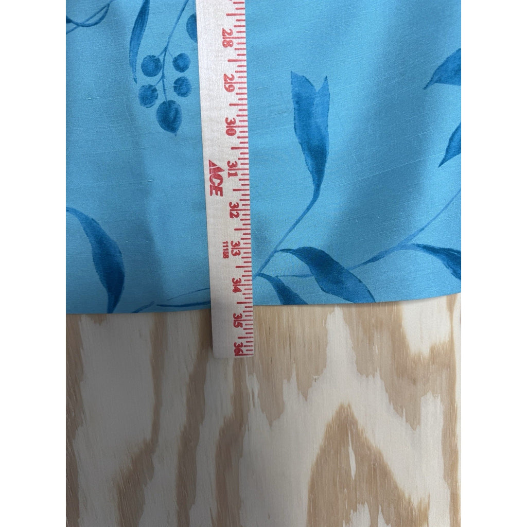 Jones New York Silk Skirt 10P Petite Blue Floral Midi Pencil Back Slit Lined