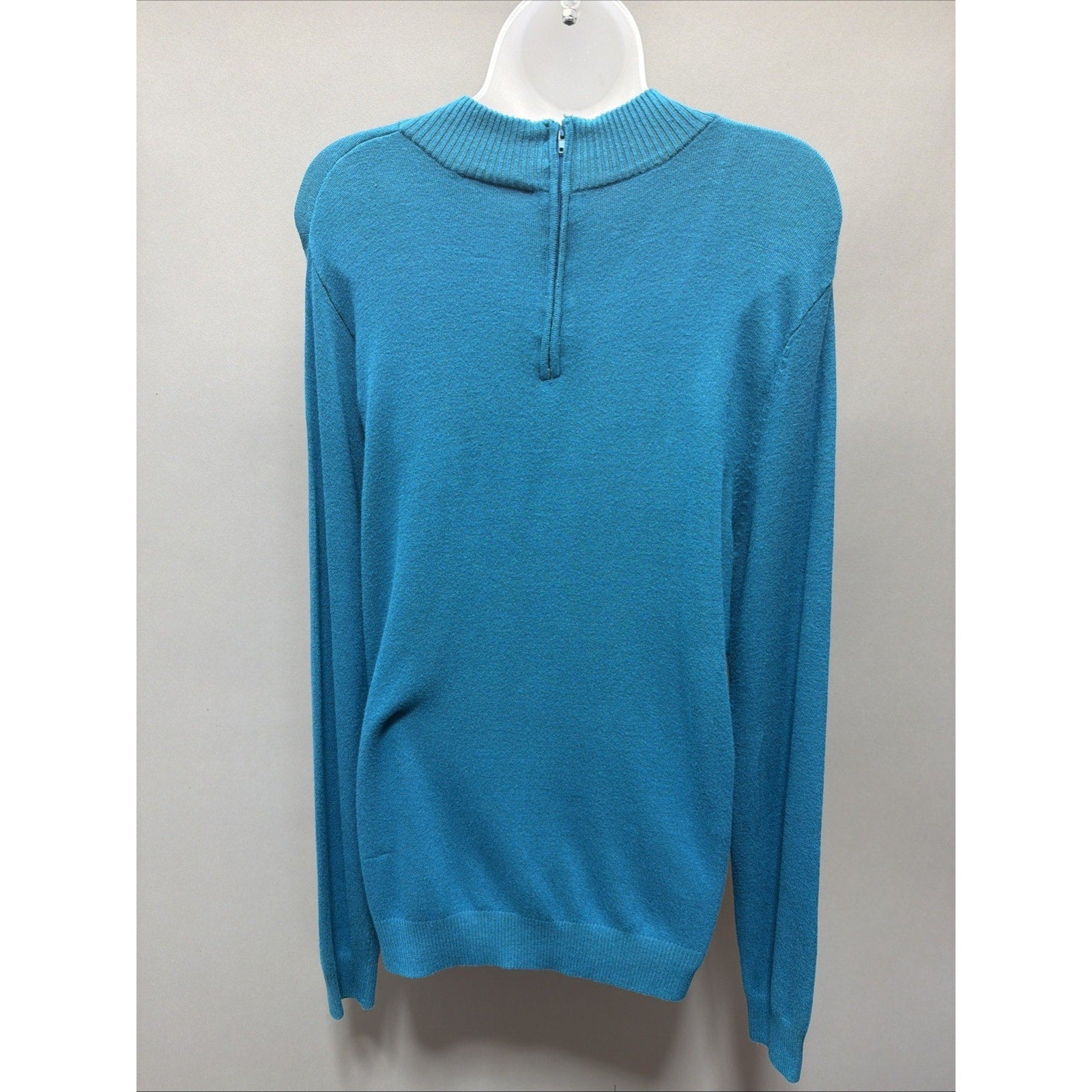 Vintage Rochelle California Blue Mock Neck Long Sleeve sweater - size Large New