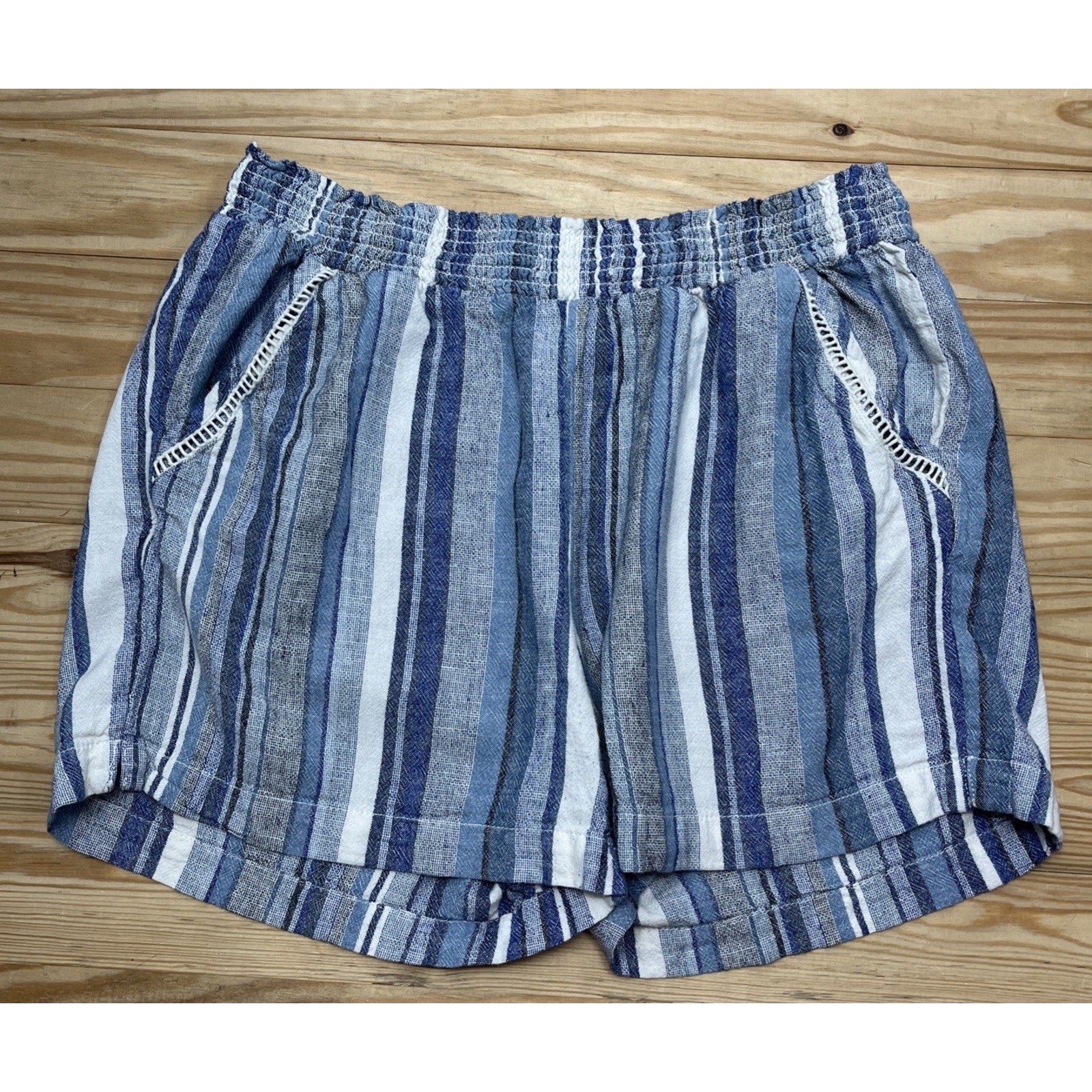 Briggs Blue Linen Shorts- Size Large