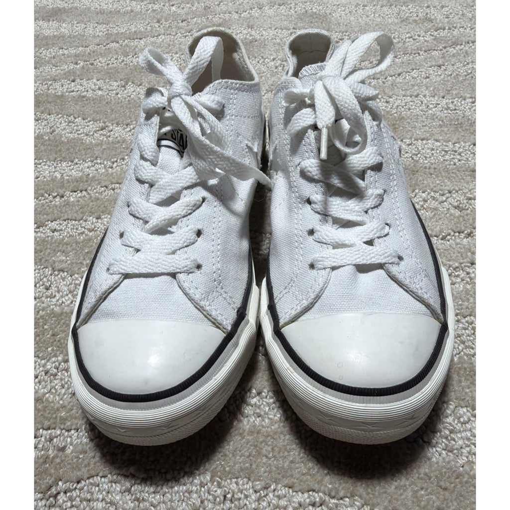 Converse Shoes Womens 6.5 One Star Cap Toe Comfort Sneakers White Canvas Lace Up