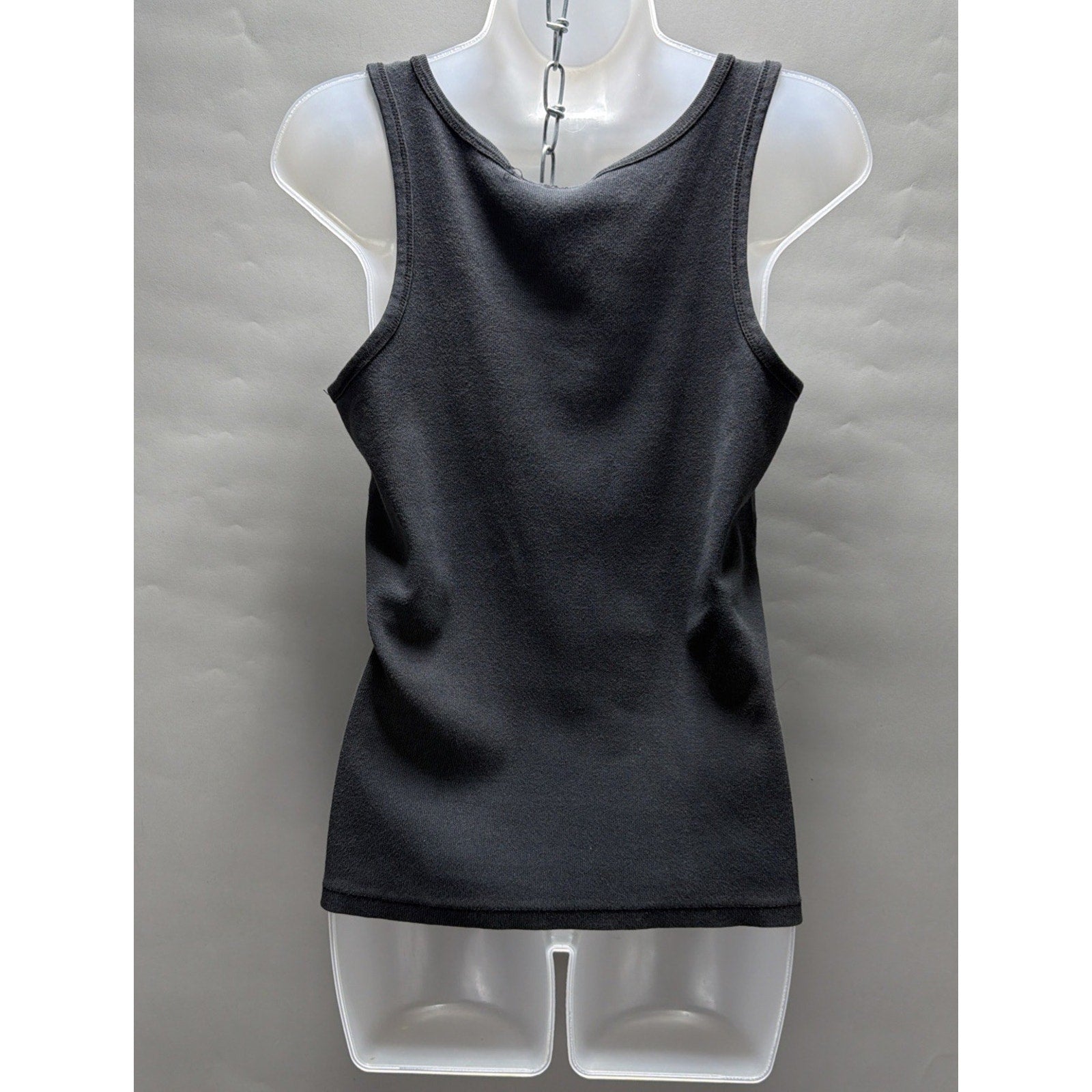 Harley Davidson Womens Black Ribbed Tank Top Distressed Faded Size Medium