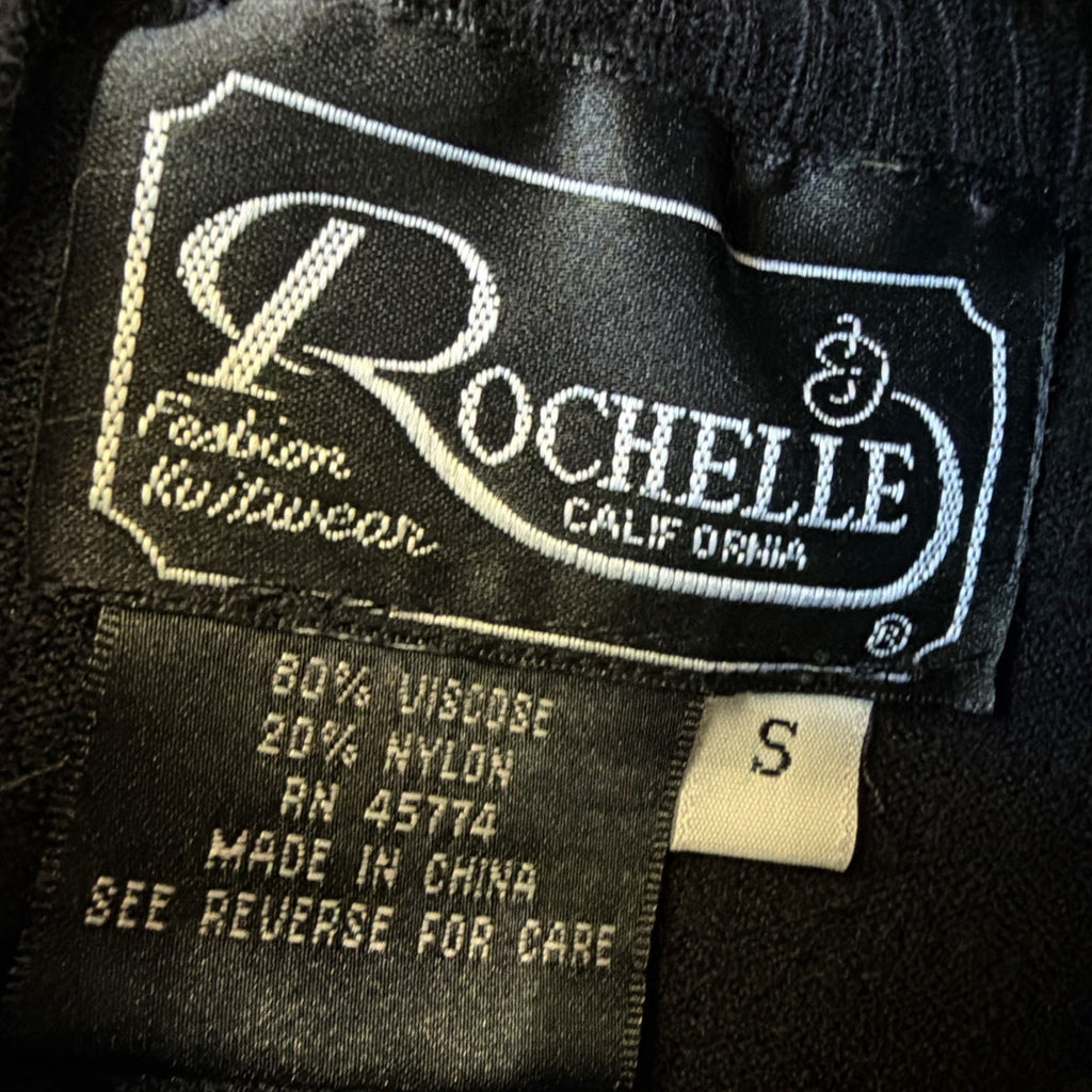 Rochelle California Sweater Womens S Black Short Sleeve Soft Knit Viscose New