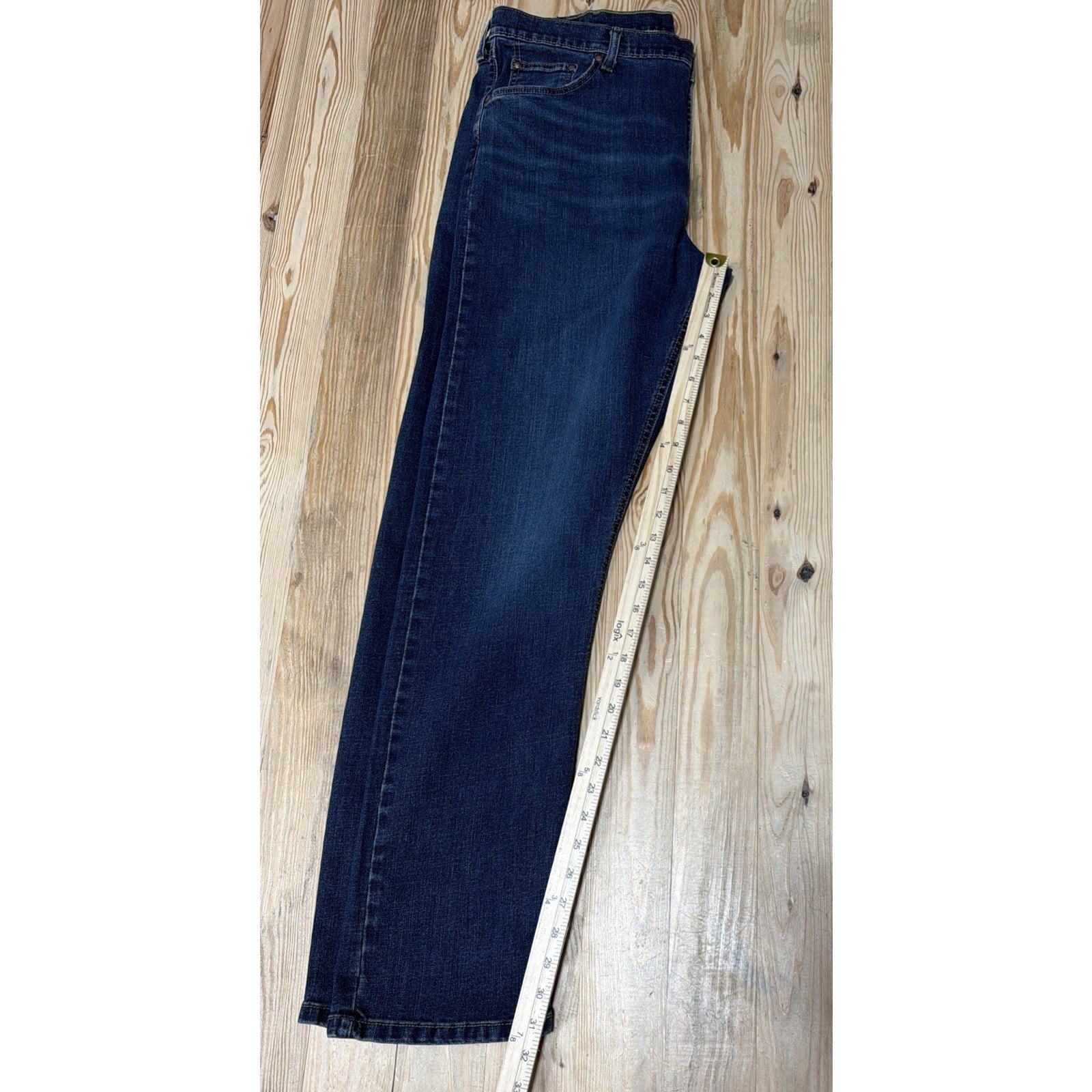 Wrangler Men's Slim Straight Dark Wash Stretch Jeans Size 38x32