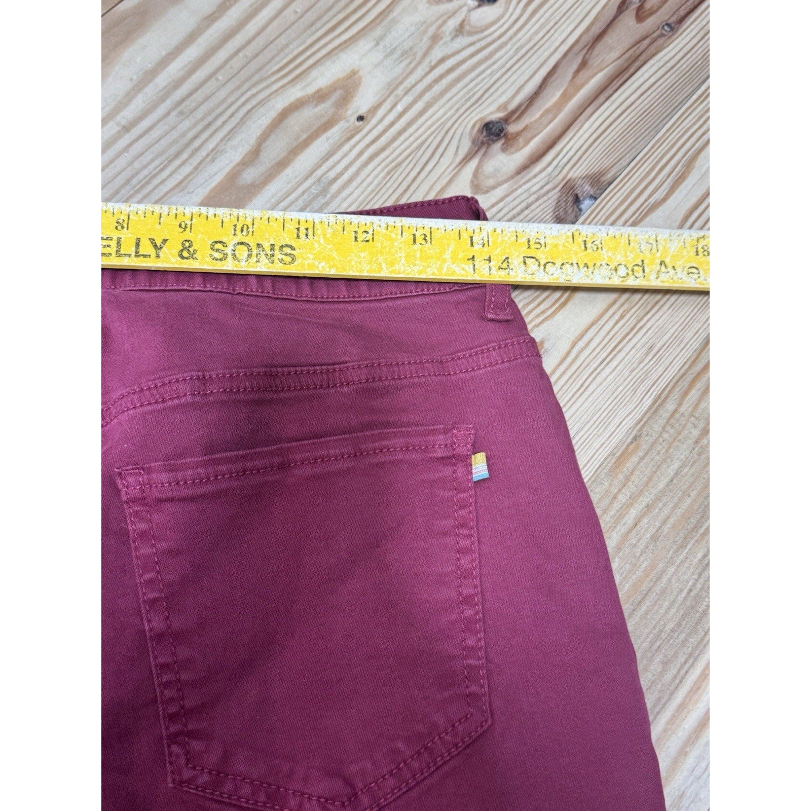 78 & Sunny Cyndi Cuffed Ankle Skinny Jeans Rosewood Women’s Size 6 New With Tags