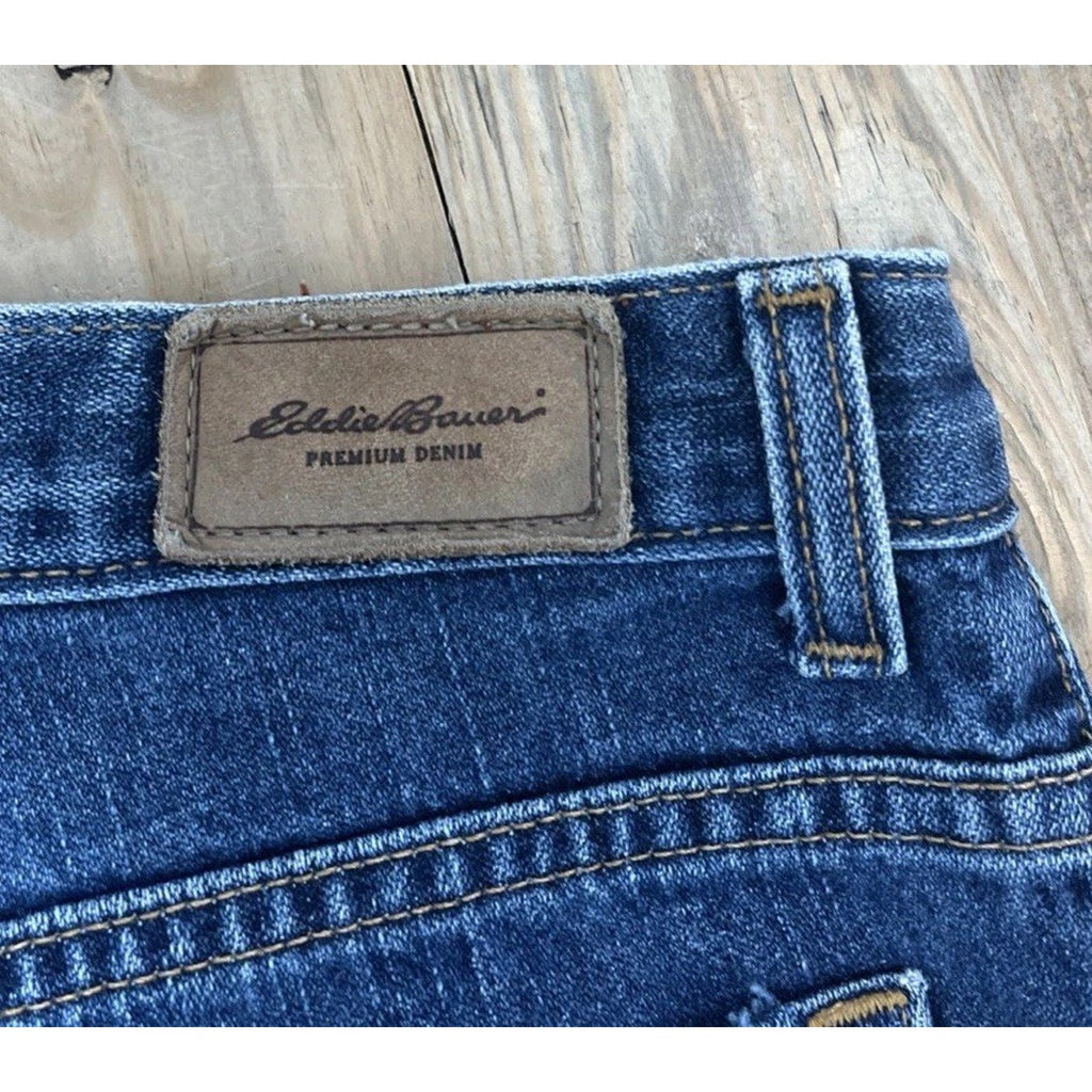 Eddie Bauer Classic Bootcut Jeans 10 Stretch 31x31 Medium Wash Denim Mid Rise