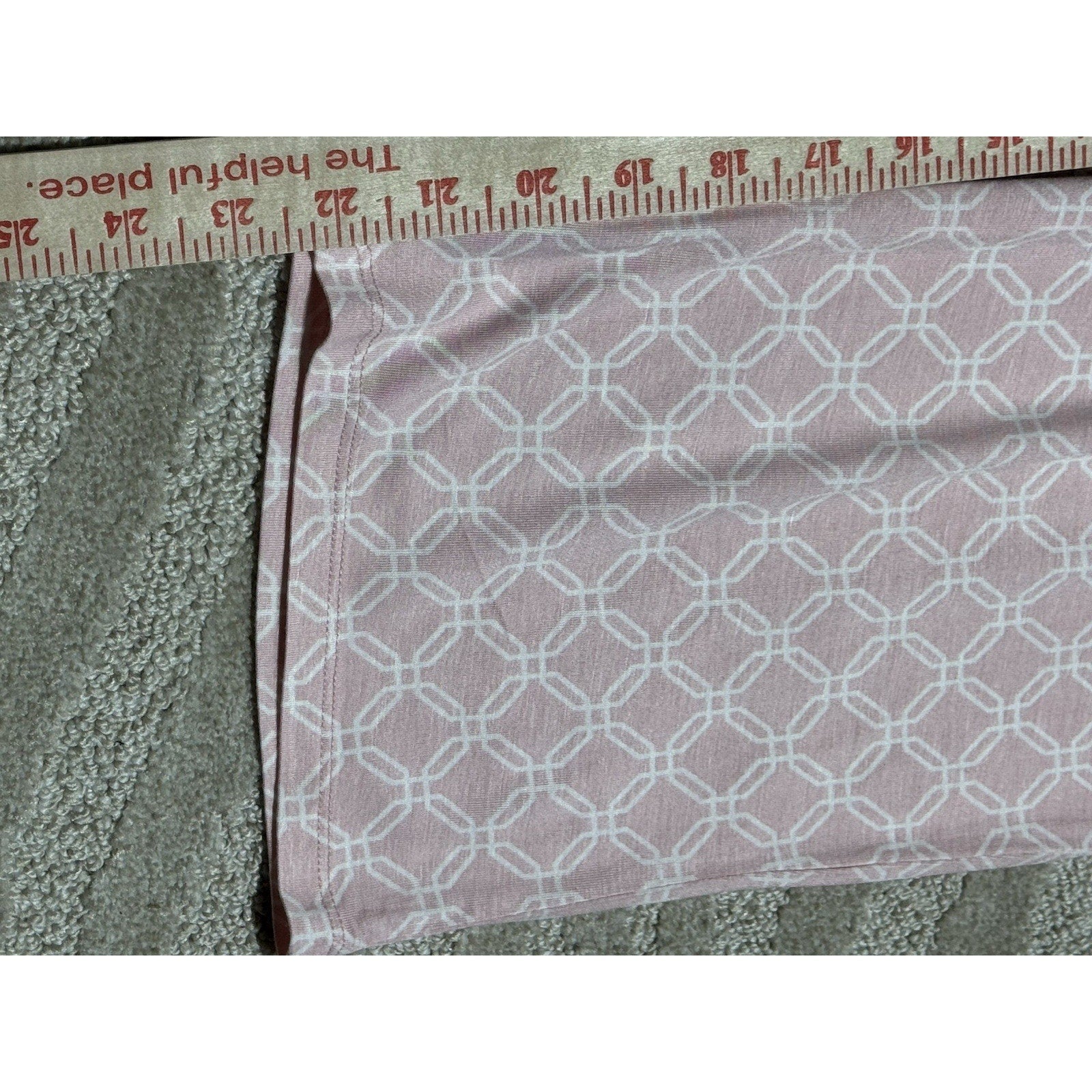 NWT Liz Claiborne Pink Geometric Pajama Set Large Cool & Calm Sleepwear 2PC
