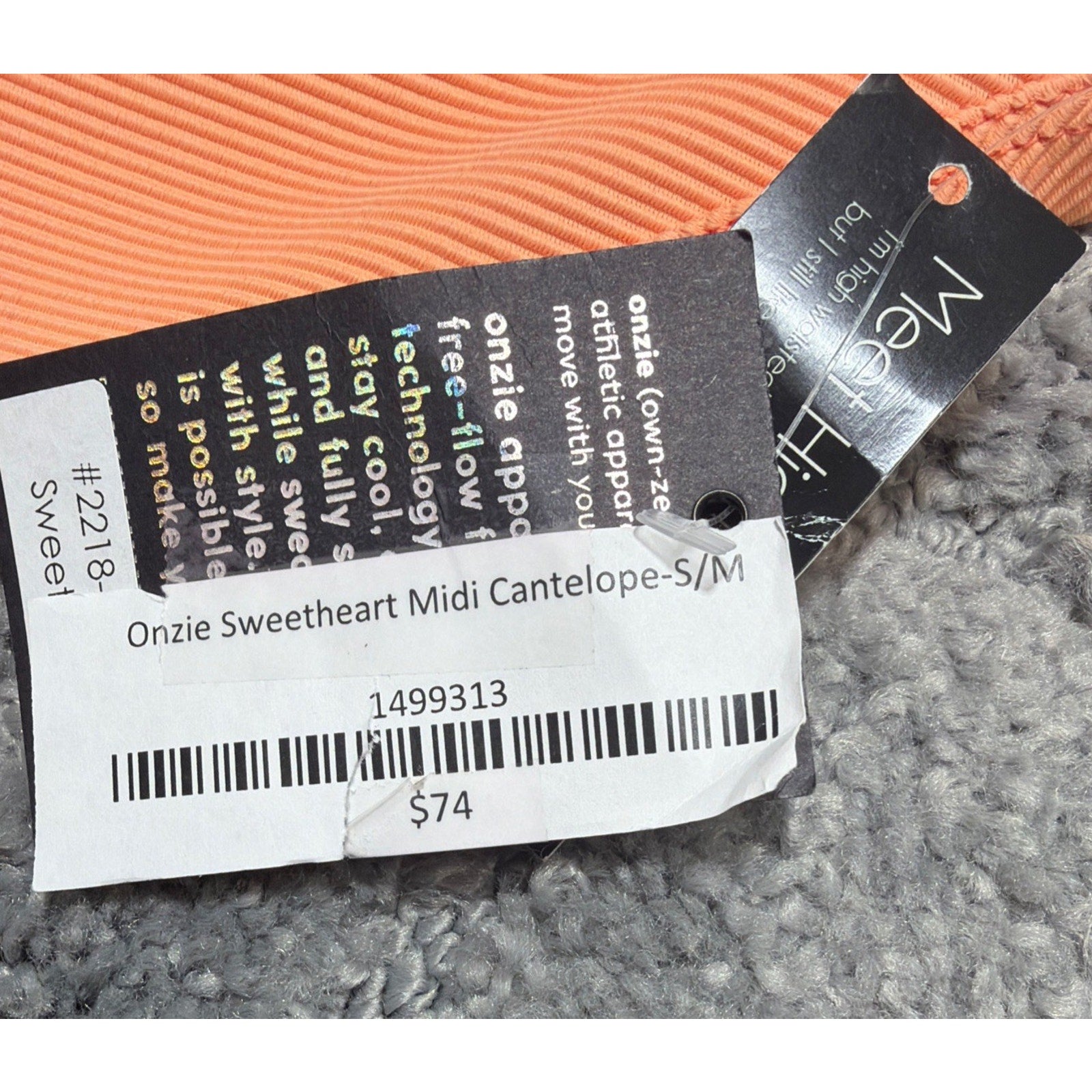 Onzie CANTALOUPE Sweetheart High Rise Midi Legging, Size S/M New