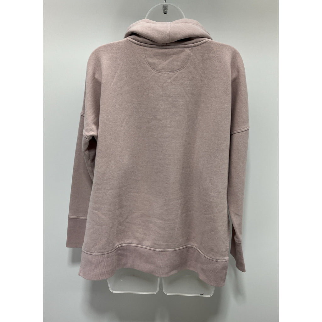 Calvin Klein Ladies Pink Logo Cowl Neck Sweatshirt - Size Small