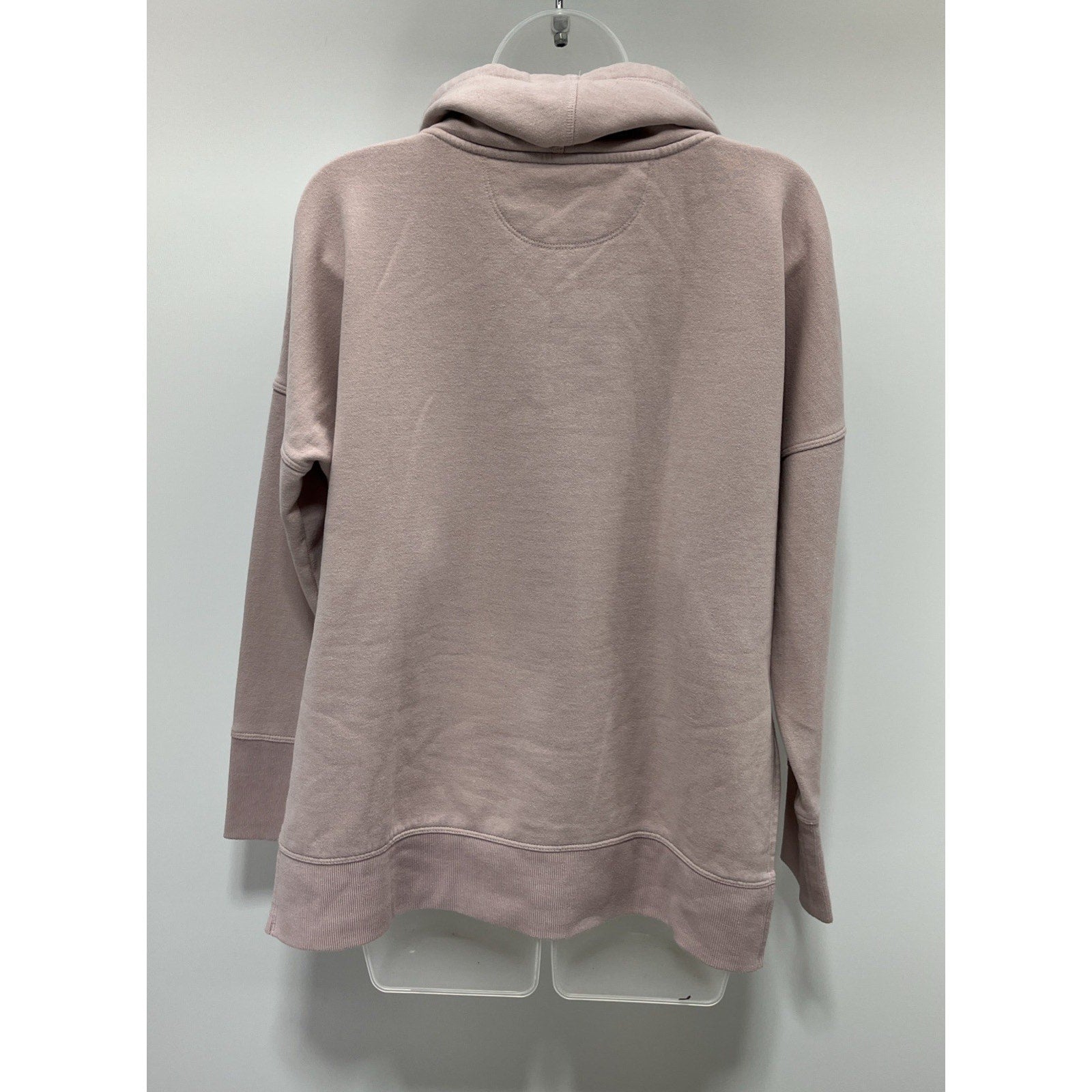 Calvin Klein Ladies Pink Logo Cowl Neck Sweatshirt - Size Small