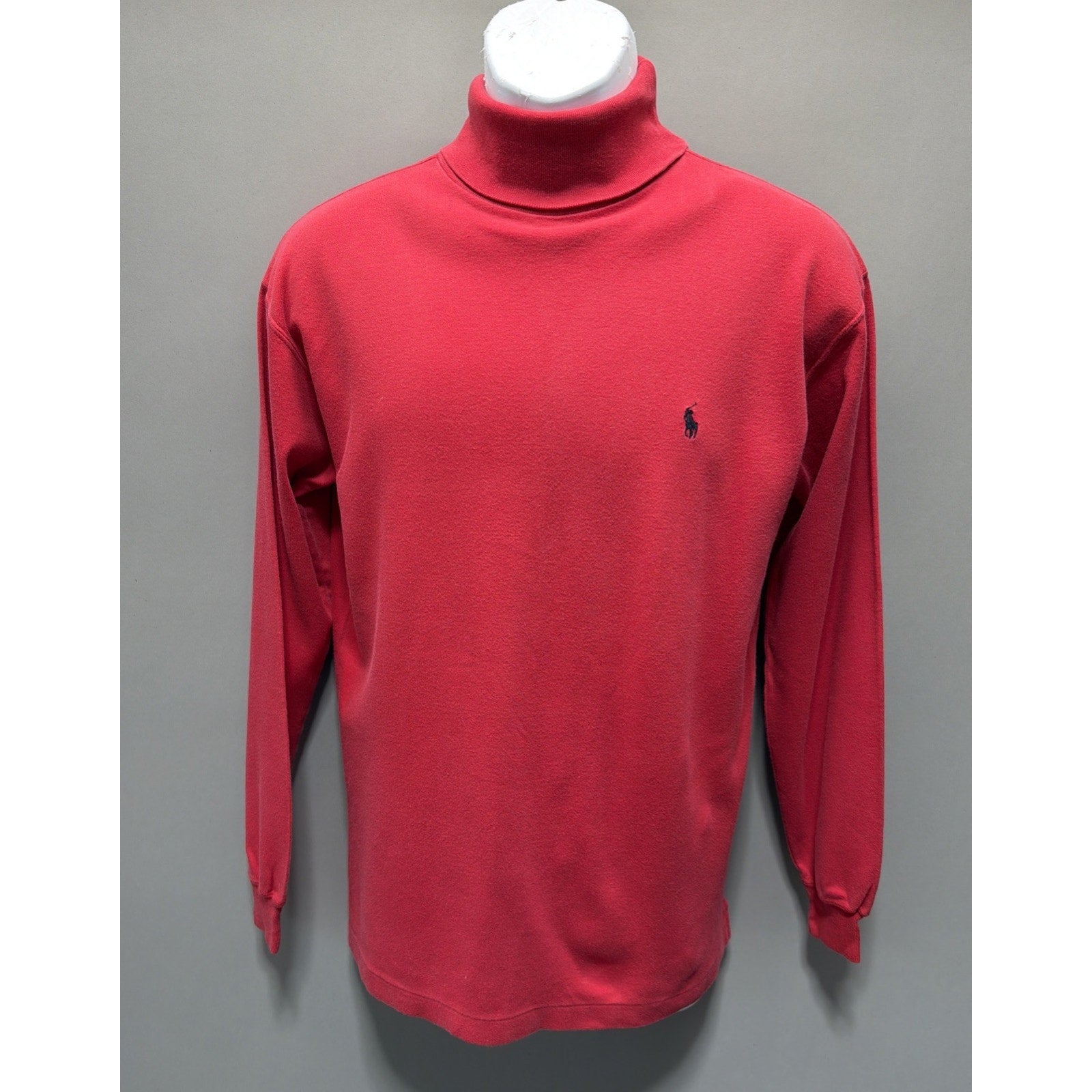 Vintage Polo Ralph Lauren Turtleneck Sweater Mens Medium Red Long Sleeve USA 90s
