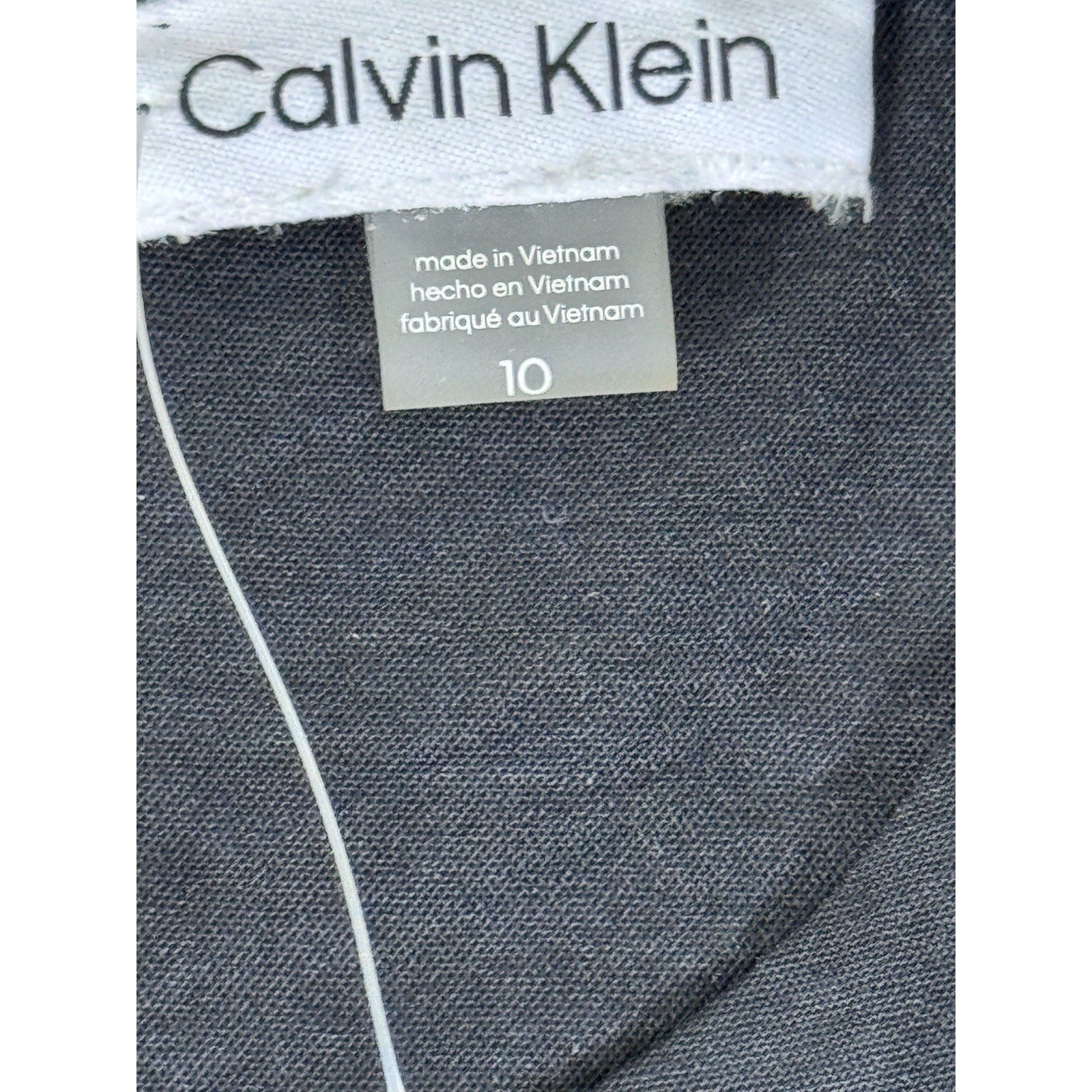 Calvin Klein Jumpsuit Women’s Black Wide Leg Elastic Tie Waist Size 10