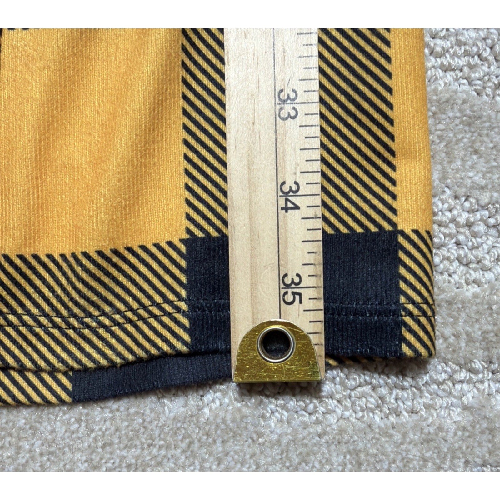 Fashion Apparel Women's S/M Yellow Black Long Sleeve Shirt Dress Pockets NWT