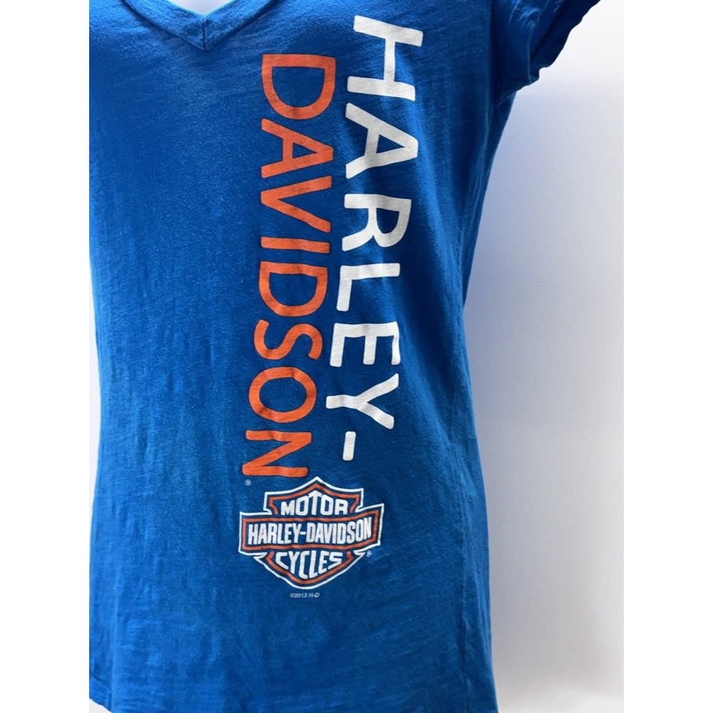 Harley Davidson Motorcycle Women's Knoxville West Size Small Blue 2012