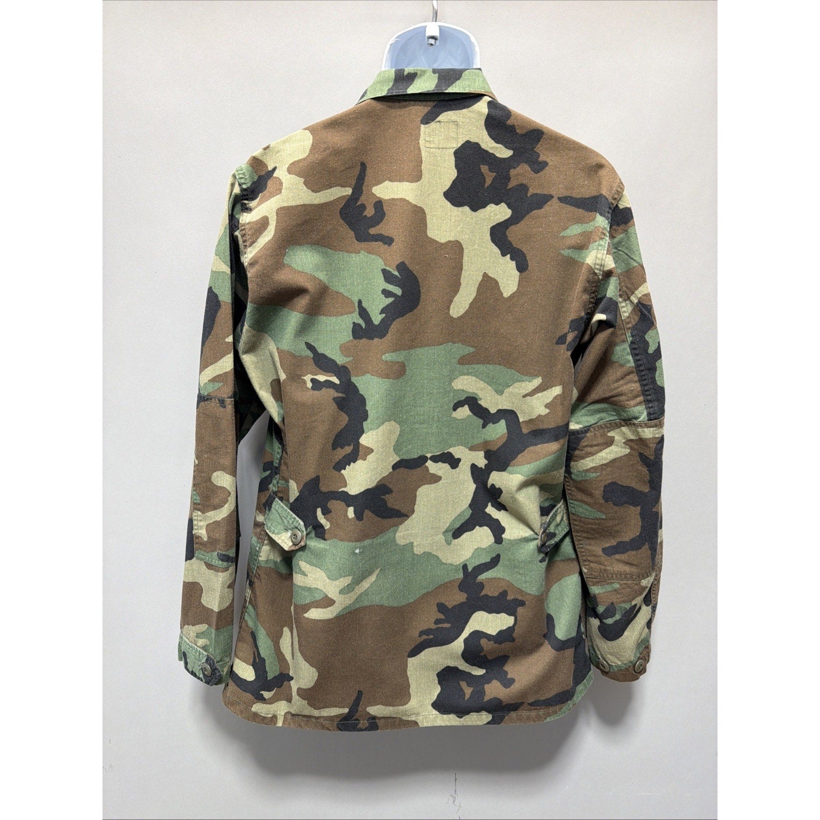 Vintage US Army Woodland Combat Camo Coat Medium Long Regular