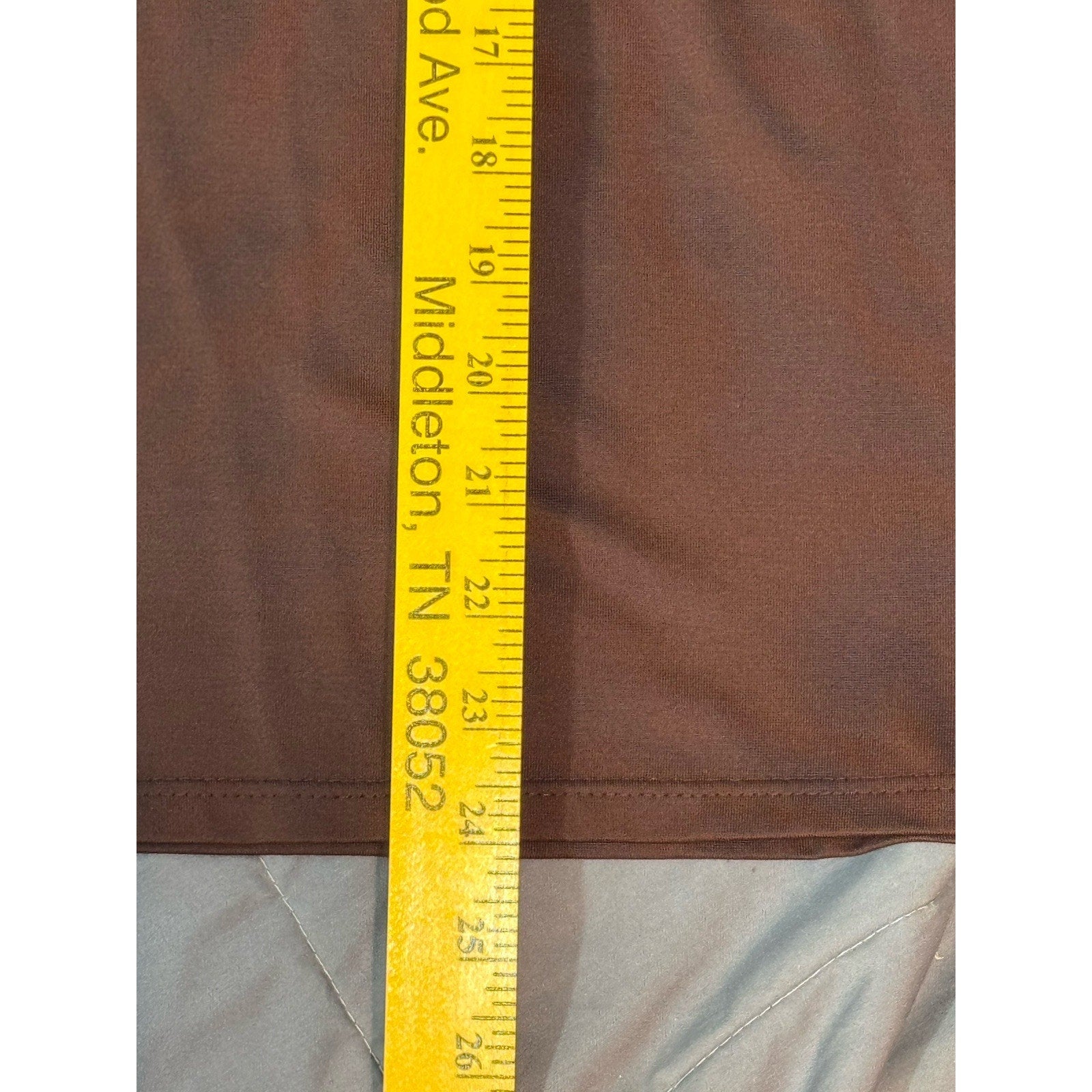 Scott Taylor Women's Brown Stretch Skinny Band Crew Neck Top Size XL