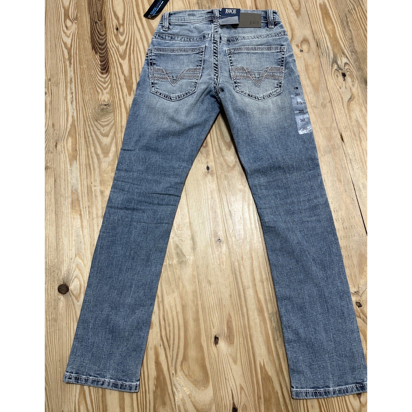 Buckle BKE Women's 26x30 Blue Stretch Blend Alec Low Rise Slim Straight Leg NWT