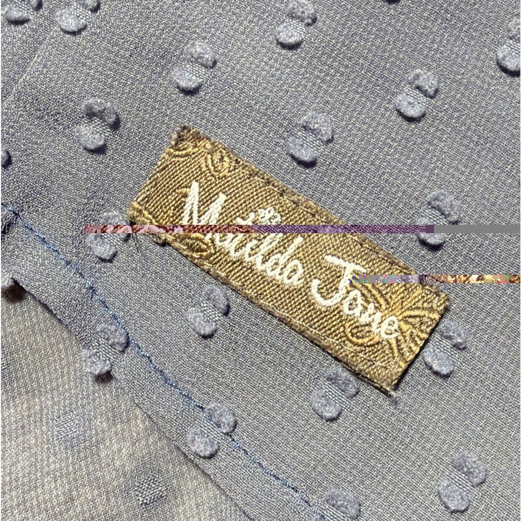 Matilda Jane Blouse Womens XS Blue Swiss Dot Castle Rock Paint by Numbers Top