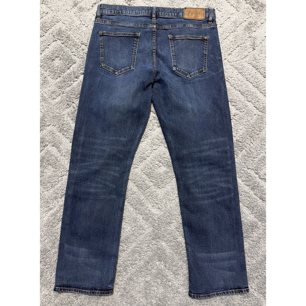 Jos A Bank 1905 Collection Tailored Fit Jeans Mens 35x30 Blue Stretch Straight