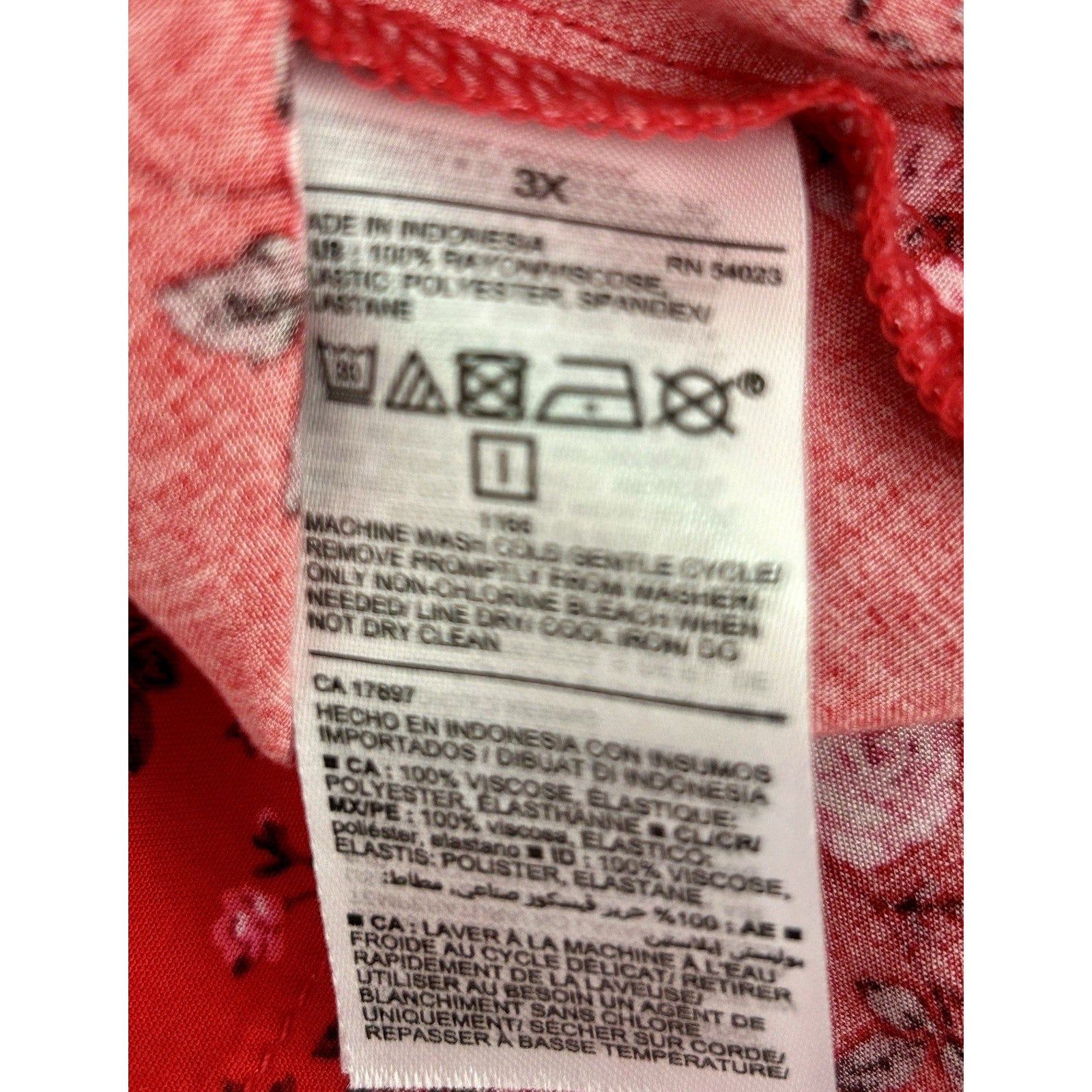 Old Navy New W Tags Tank Top Womens 3XL Thin Strap Button Up Red Floral.