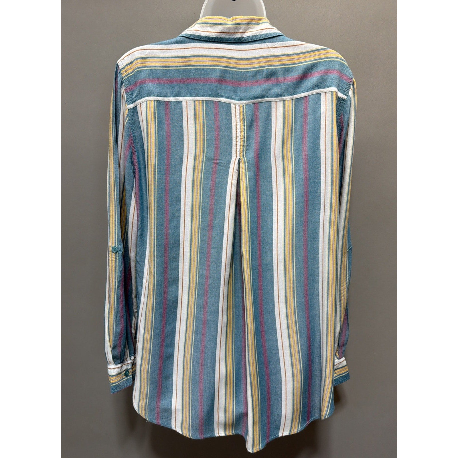 Velvet Heart Womens Striped Button Down Shirt Soft Top Blouse Sz Medium