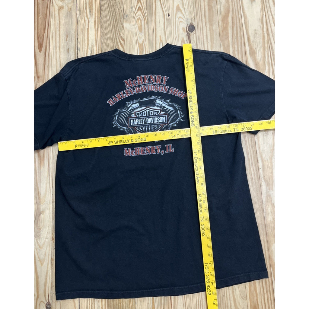 Vintage Harley Davidson Fiery Wolves Graphic T Shirt Size XL