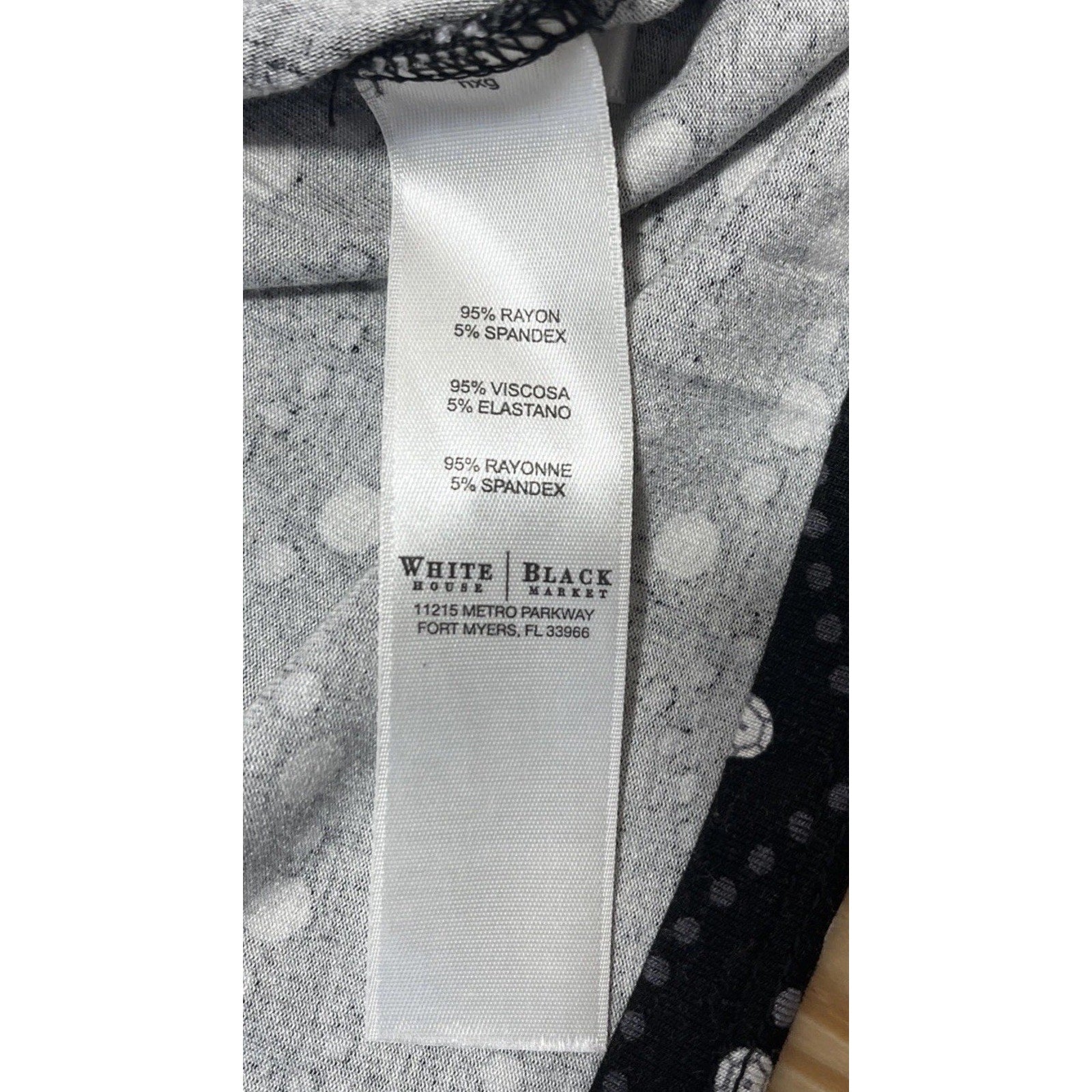 White House Black Market Black Polka Dot Top Women Size Small